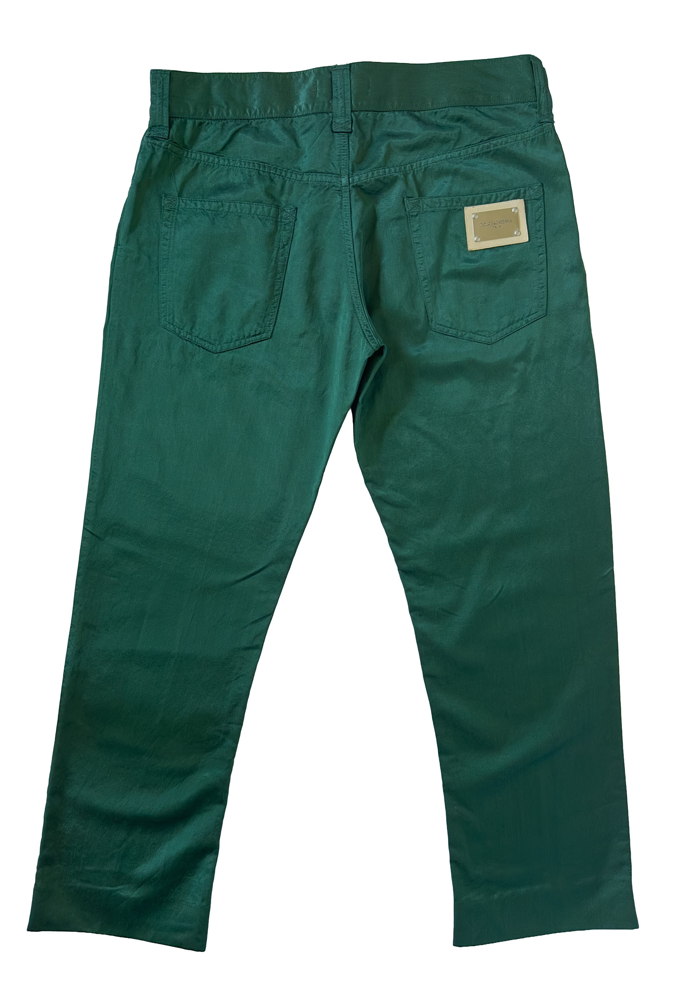 Dolce & Gabbana Green Cotton-Viscose Five-Pocket Pants IT 48 ZDP72/822N Size US 32 / EU 48 - 2 Thumbnail