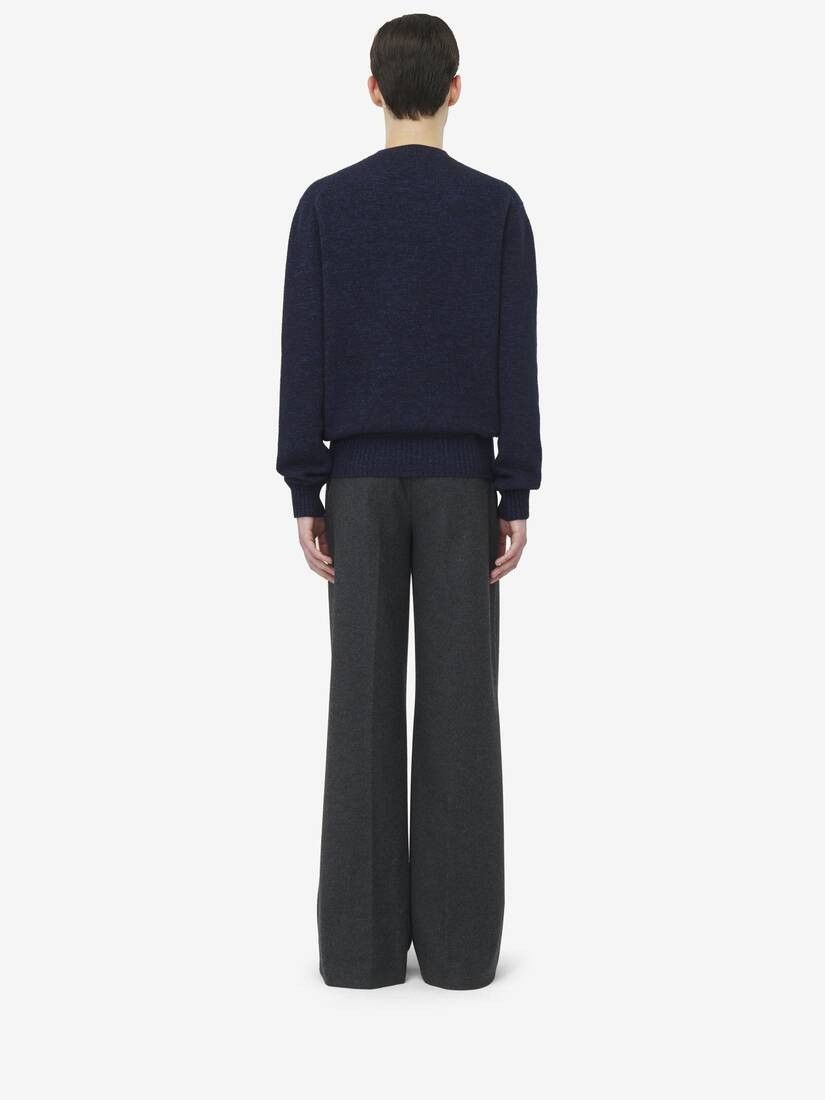 Alexander McQueen o1srvl11e0226 Skull Sweater In Navy Size US S / EU 44-46 / 1 - 5 Thumbnail
