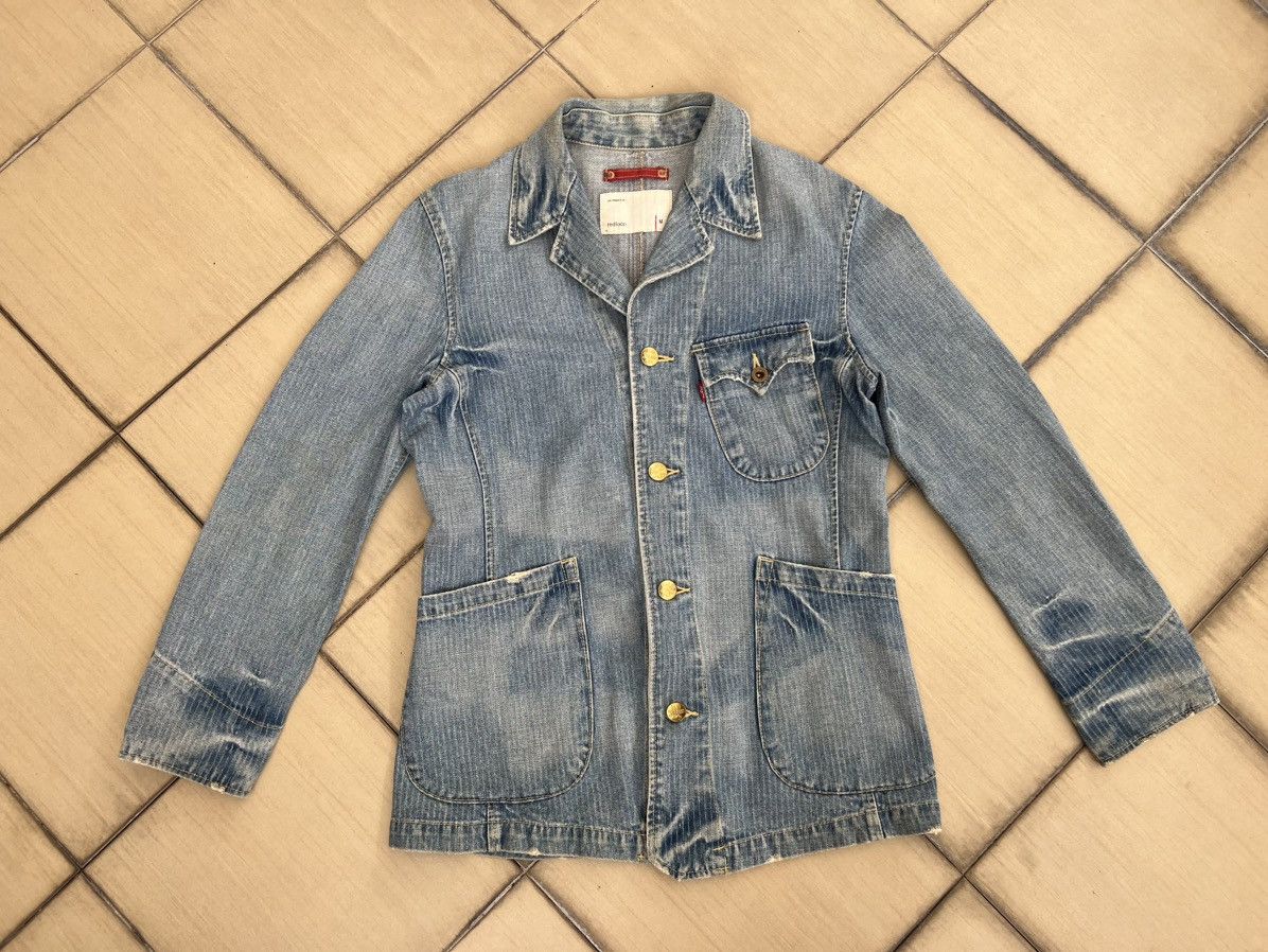 Levi's Vintage 2004 Levi’s Redloop Fade Blue HBT Denim Chore Jacket Size US M / EU 48-50 / 2 - 1 Thumbnail