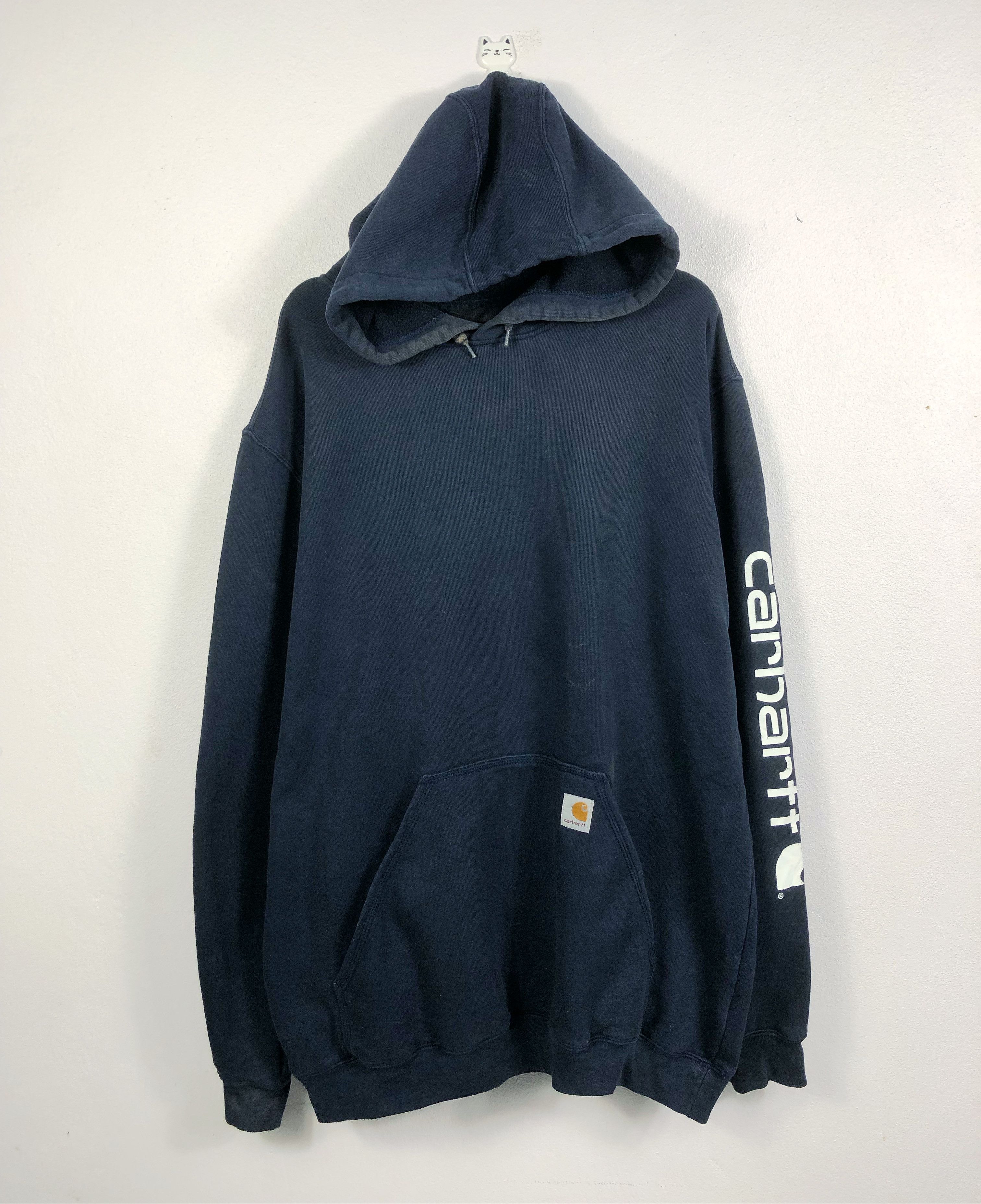 Carhartt Rare Carhartt Spellout Loose Fit Pullover Hoodie Size US XL / EU 56 / 4 - 1 Thumbnail