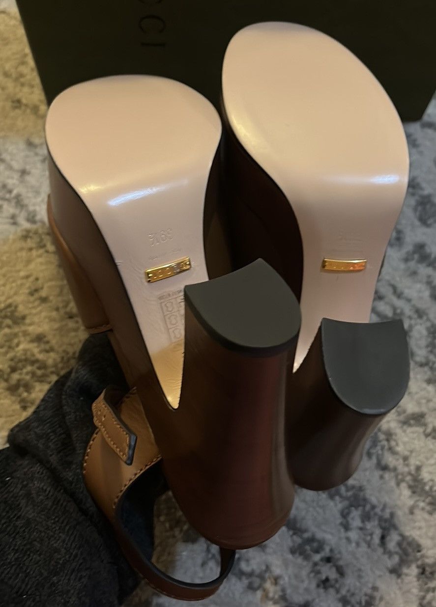 Gucci Gucci Interlocking G One Strap Leather High Heels Sandals Size US 9.5 / IT 39.5 - 5 Thumbnail