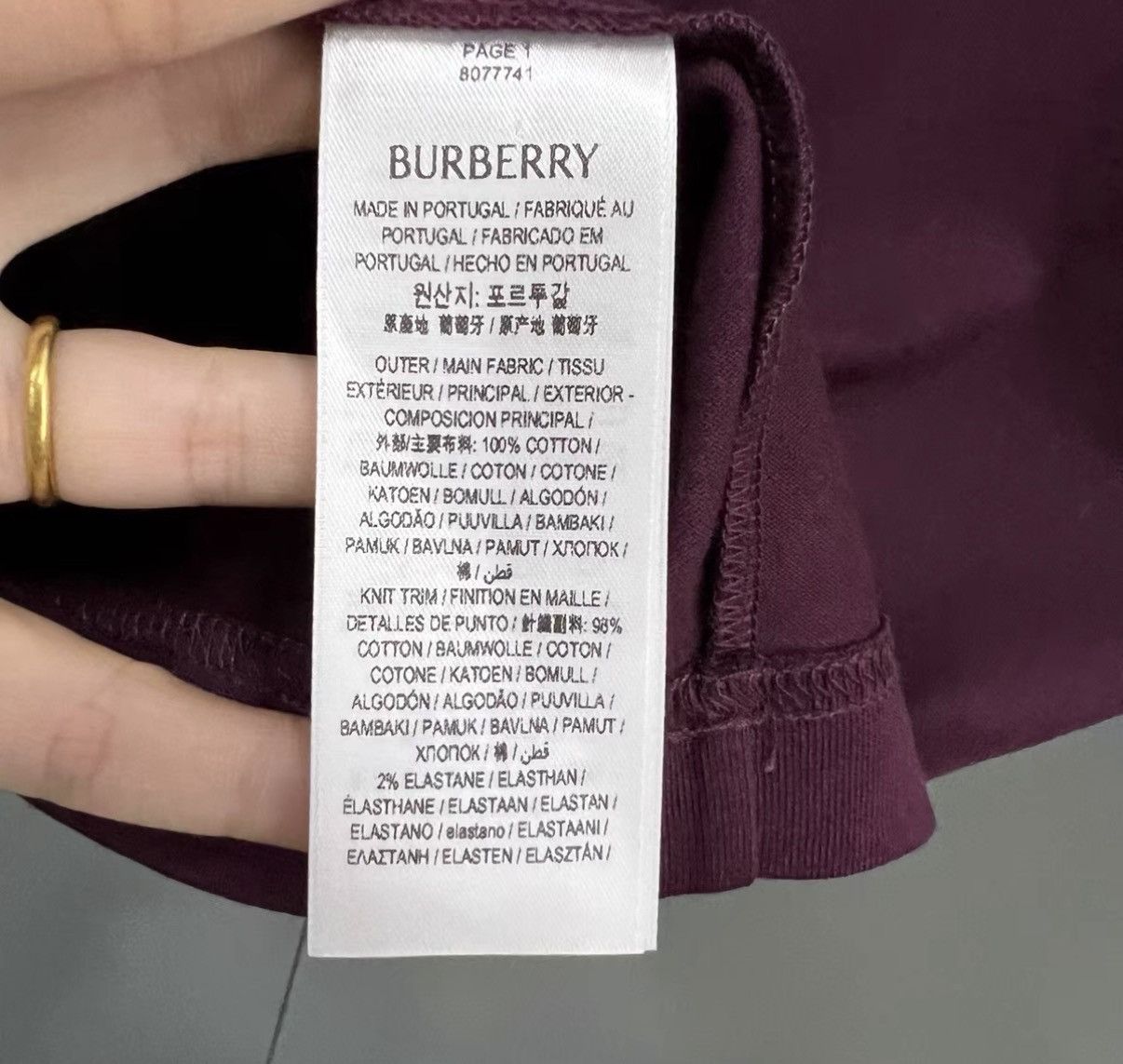Burberry Burberry Fuchsia Embroidered Logo Crew Neck Short Sleeve J41 Size US XS / EU 42 / 0 - 3 Thumbnail