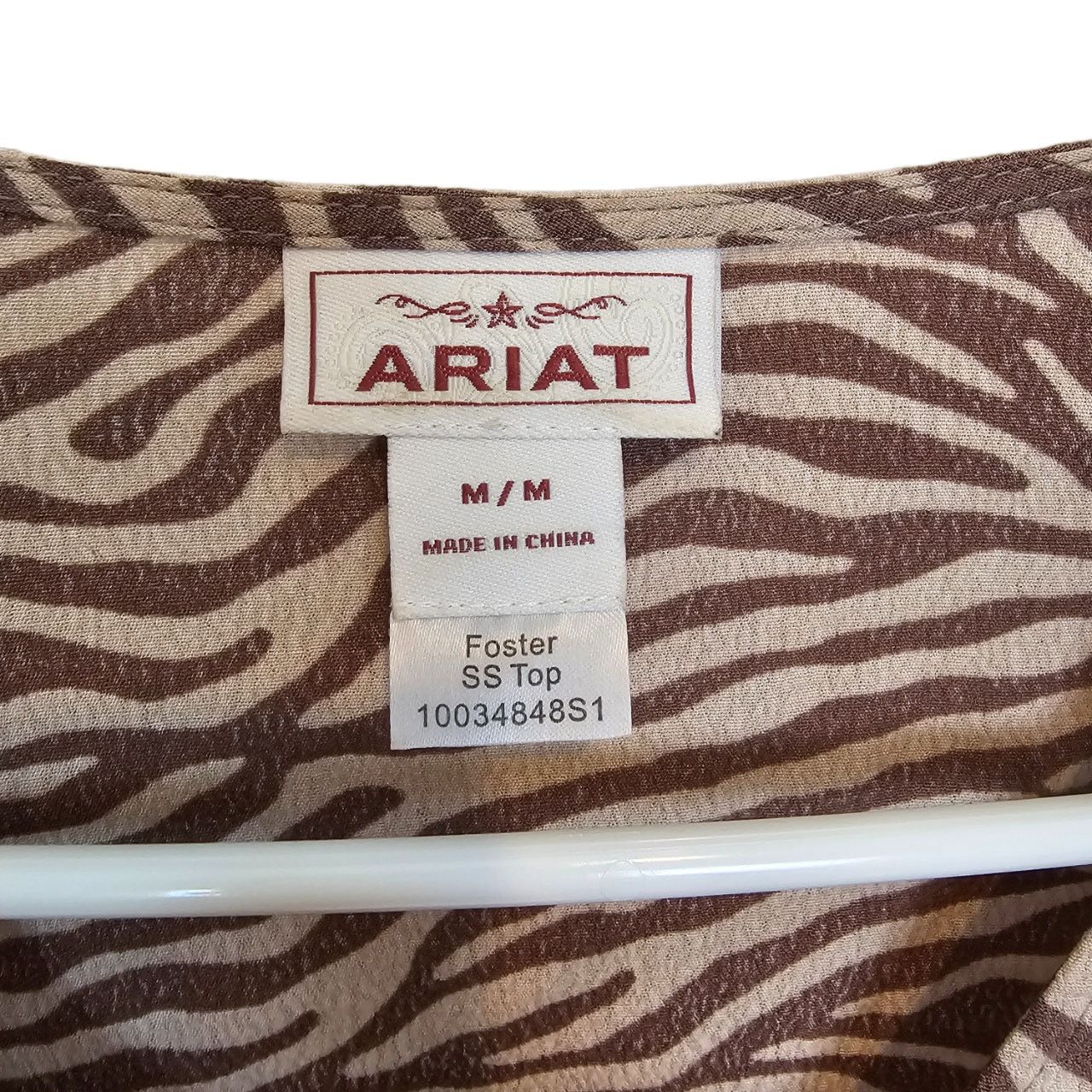 Ariat Ariat Women Foster Zebra Print Western Top M Cowgirl Country Size M / US 6-8 / IT 42-44 - 7 Thumbnail
