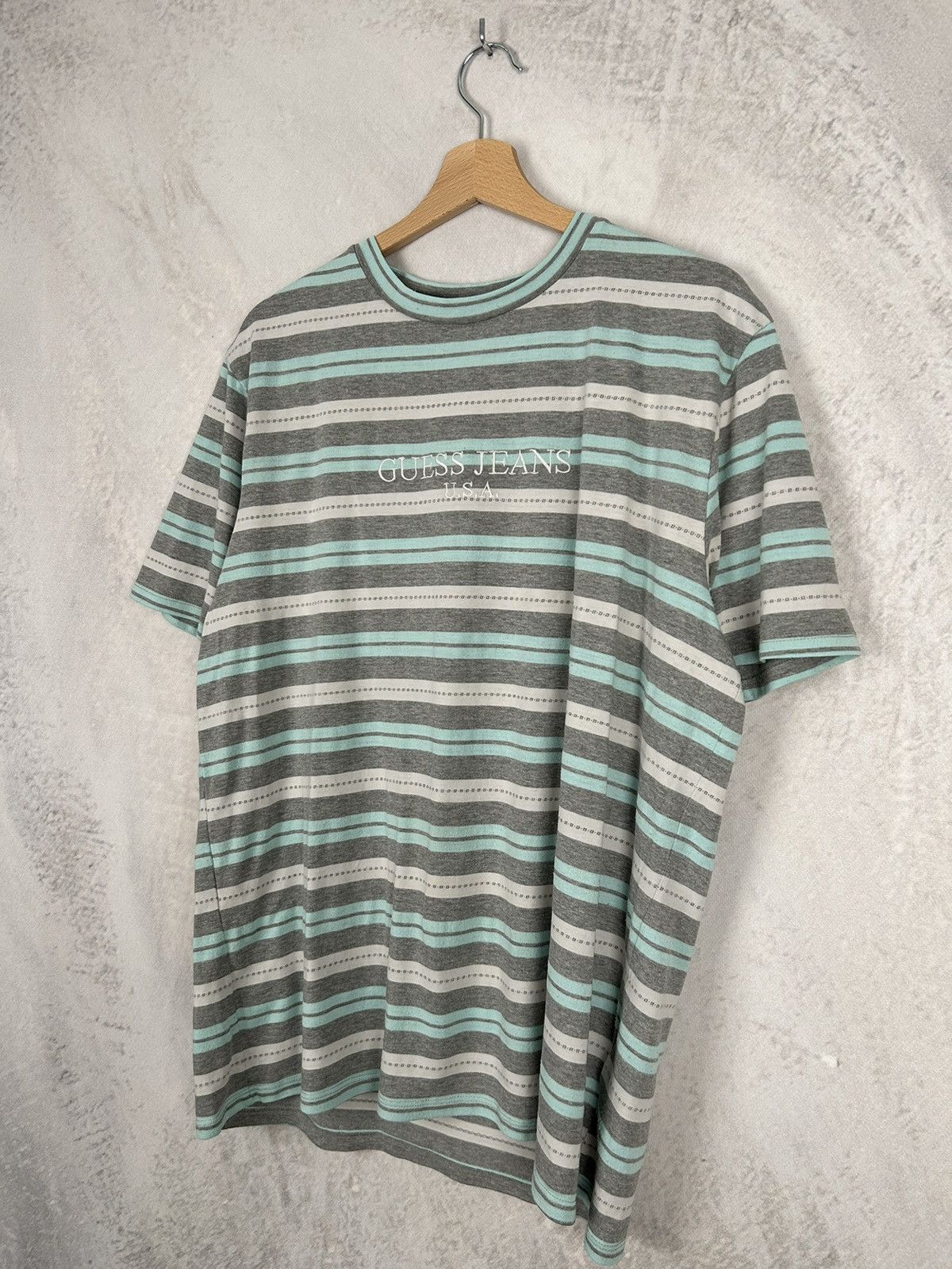 Guess Vintage Guess 90s Striped Tee Rare ASAP Rocky USA Rare Hype Size US M / EU 48-50 / 2 - 2 Thumbnail