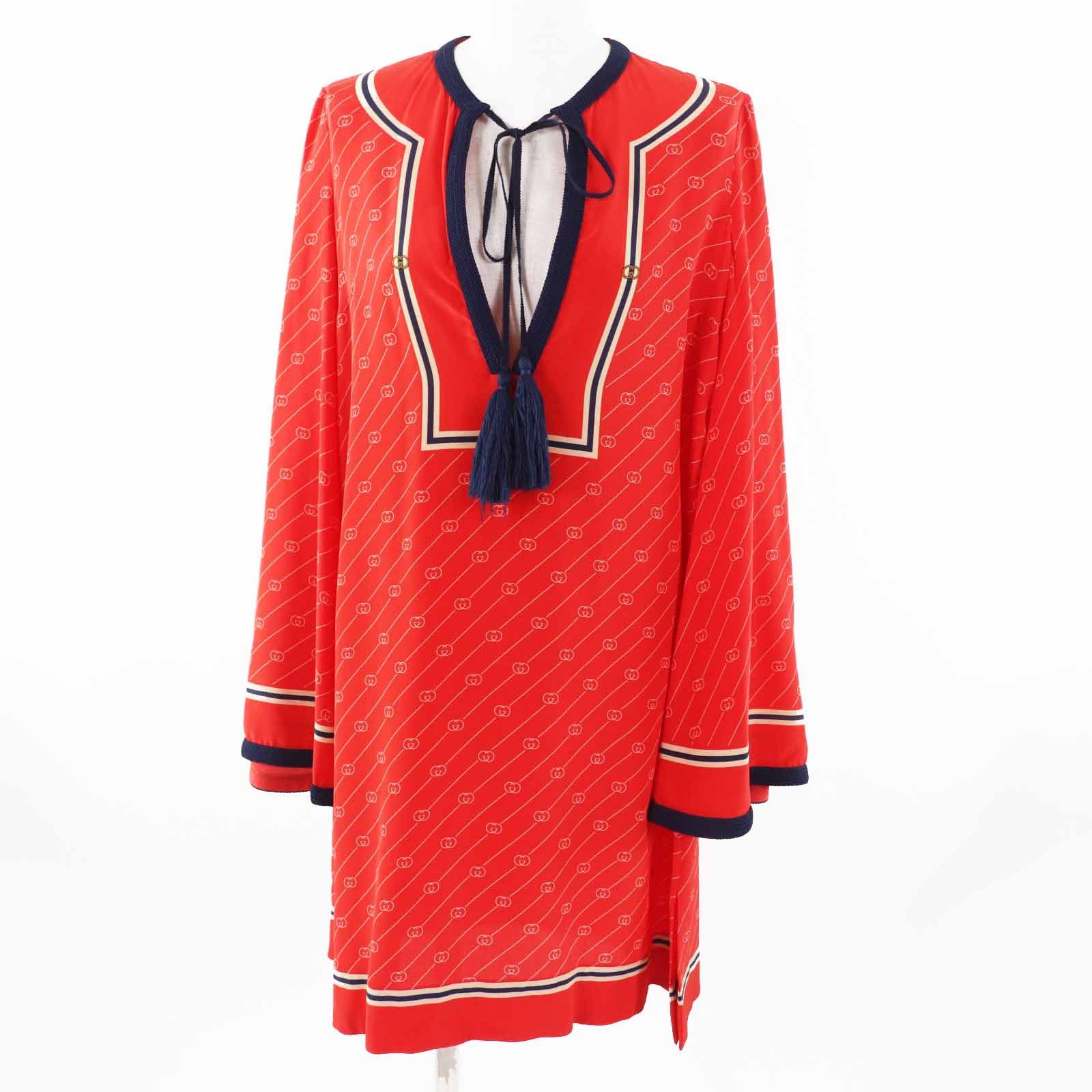 Gucci Gucci Gucci GG diagonal silk tunic Others Tops 661958 Size ONE SIZE - 1 Thumbnail