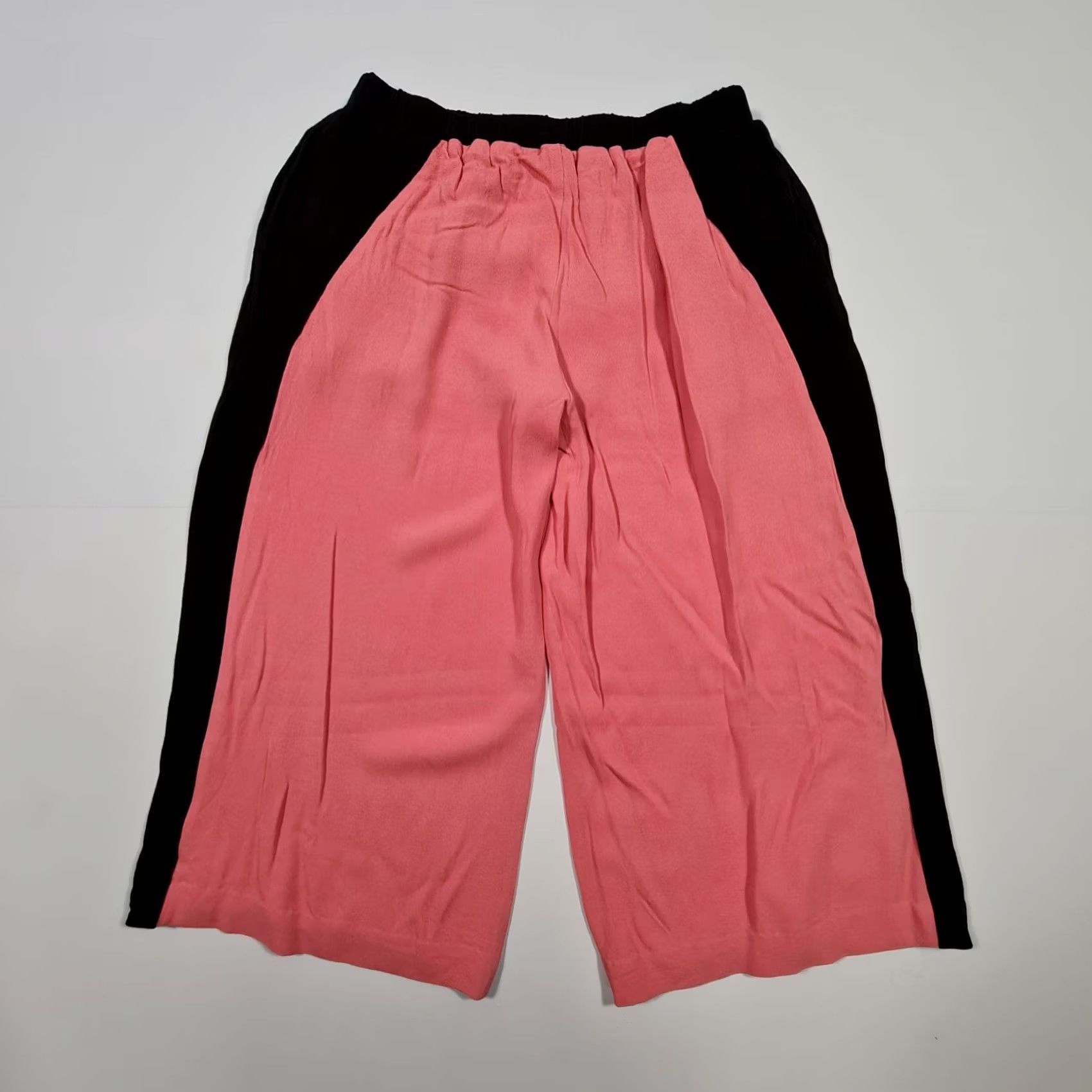Byblos Byblos Womens Trousers Pink 8 UK Wide Leg Cropped Pants Size 30" / US 8 / IT 44 - 7 Thumbnail