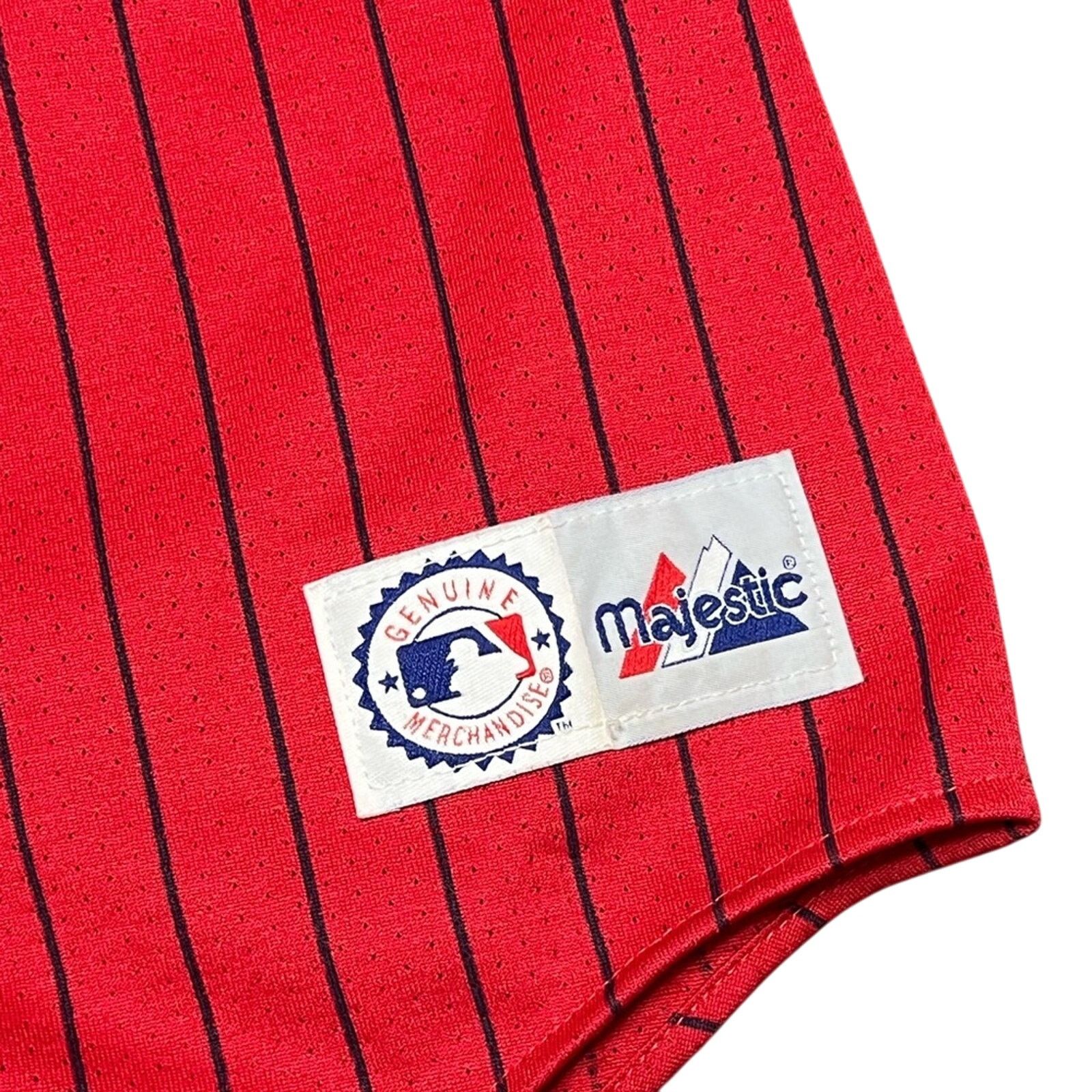 Majestic Vintage New York Yankees Majestic Pin Stripe Jersey Red USA Size US XXL / EU 58 / 5 - 4 Thumbnail