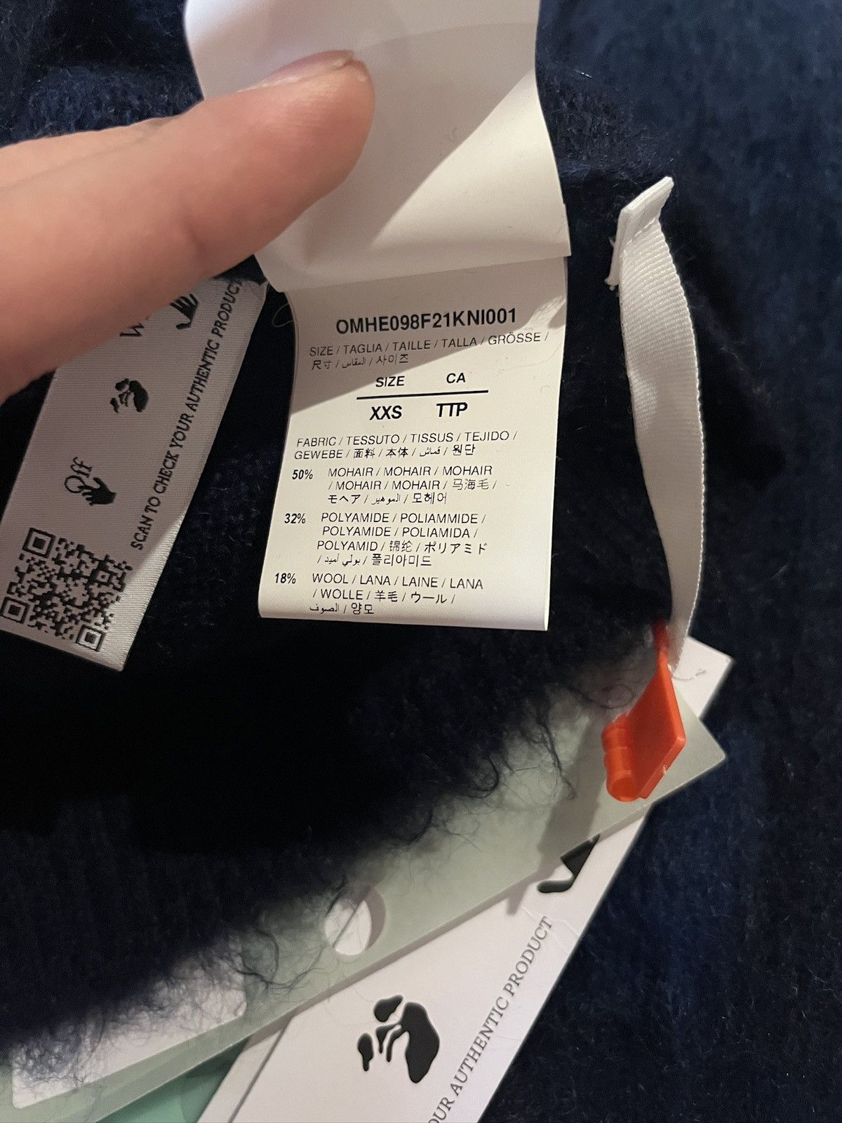 Off-White Off white diagonal brushed sweater Size US XXS / EU 40 - 7 Thumbnail