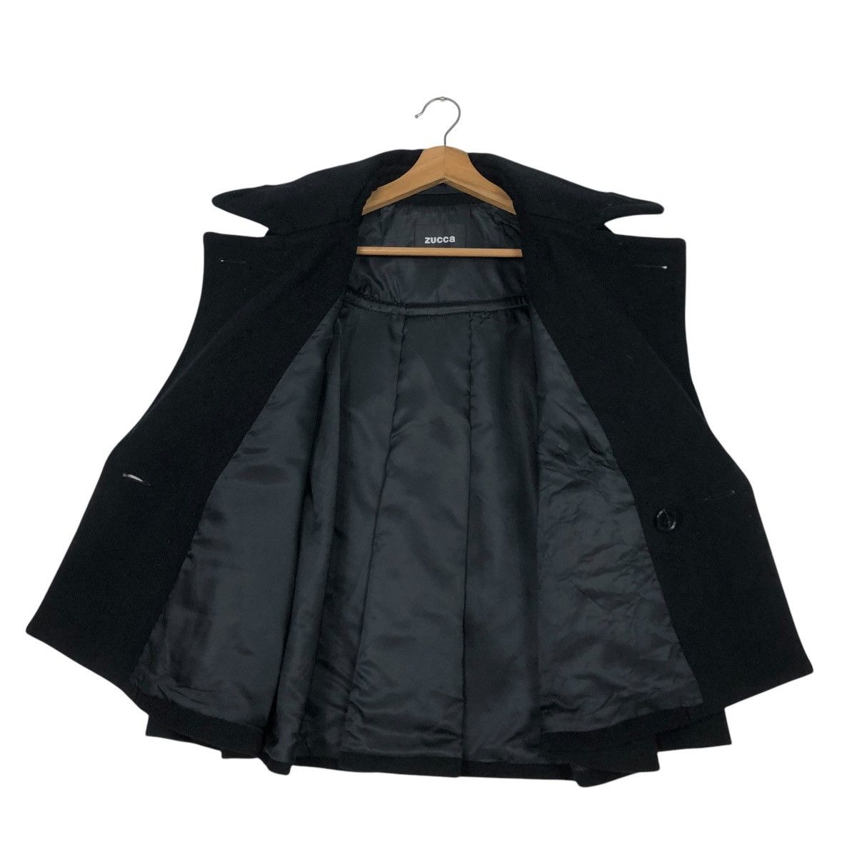 Issey Miyake 🔥RICH BLACK VINTAGE WOOL JACKET CROPPED ZUCCA JAPAN Size US S / EU 44-46 / 1 - 15 Thumbnail