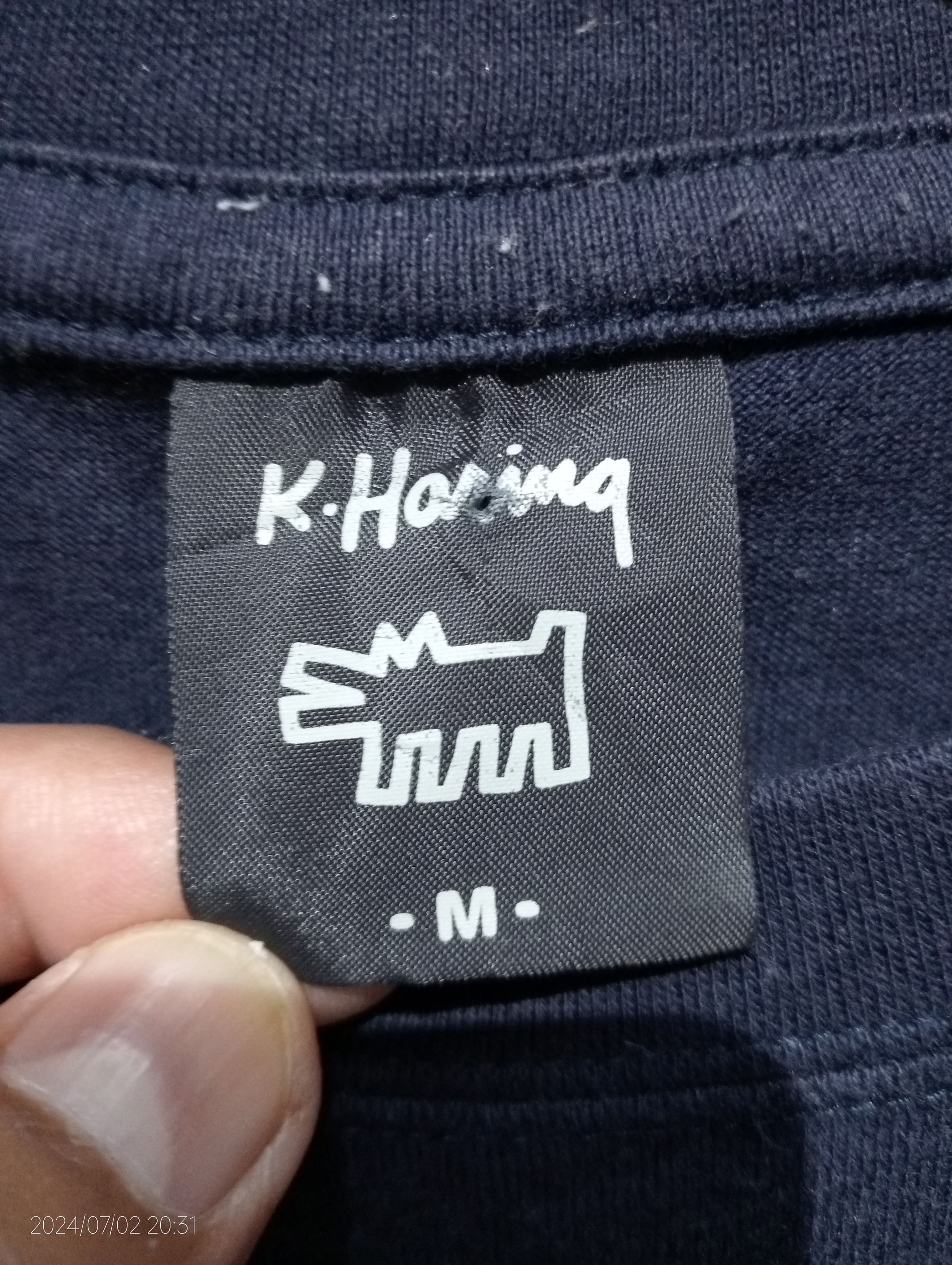 Keith Haring Keith Haring Crossed Fingers Long Sleeve Art Tshirt Size US M / EU 48-50 / 2 - 3 Thumbnail