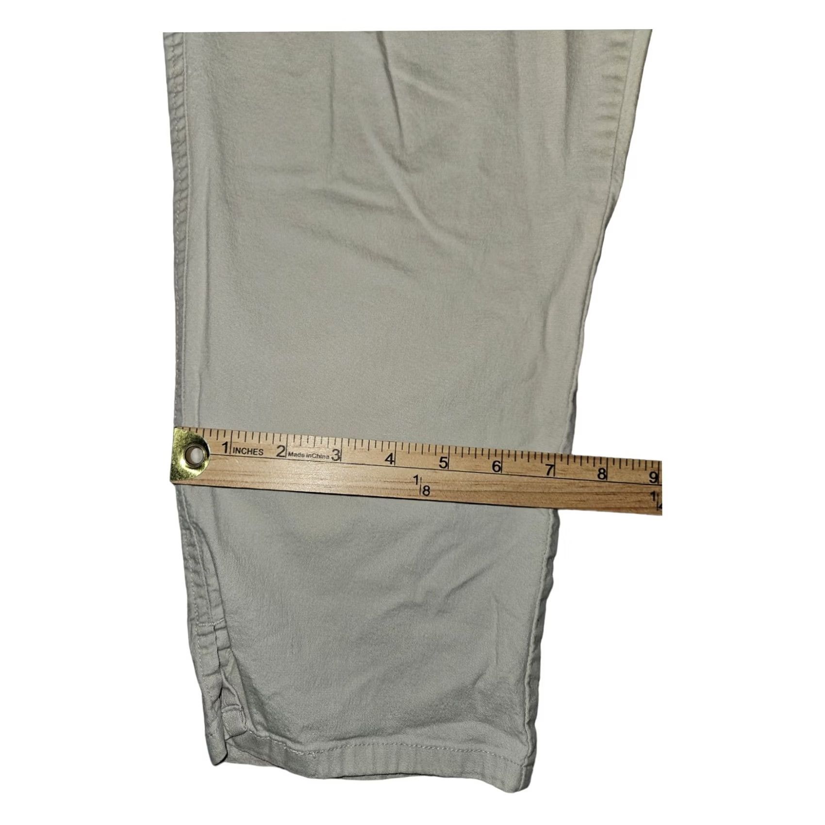 Calvin Klein VINTAGE Calvin Klein Jeans Capris Women 12 High Rise Cream Stretch Casual Classic Size 34" / US 12 / IT 48 - 5 Thumbnail