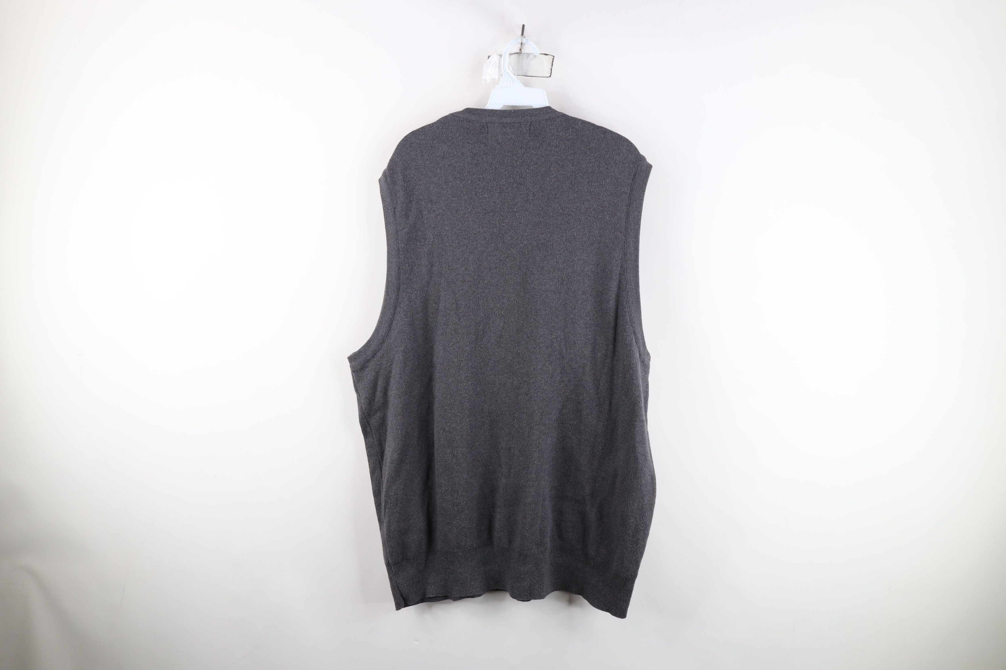 Vintage Vintage 90s Streetwear Knit Golf Sweater Vest Gray USA Size US XL / EU 56 / 4 - 6 Thumbnail