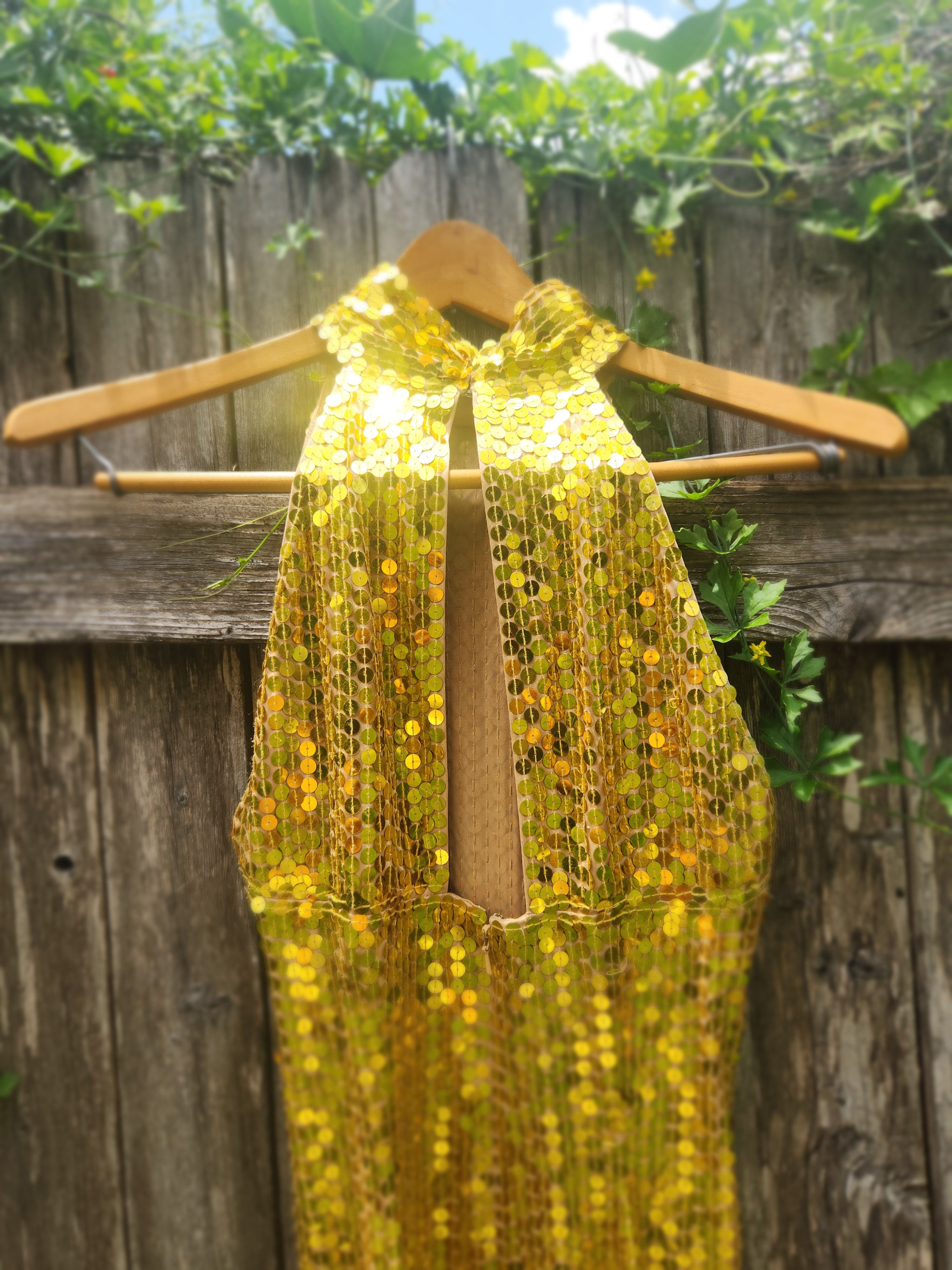 Other Vintage Stenay Gold Gatsby Dress Size S / US 4 / IT 40 - 7 Thumbnail