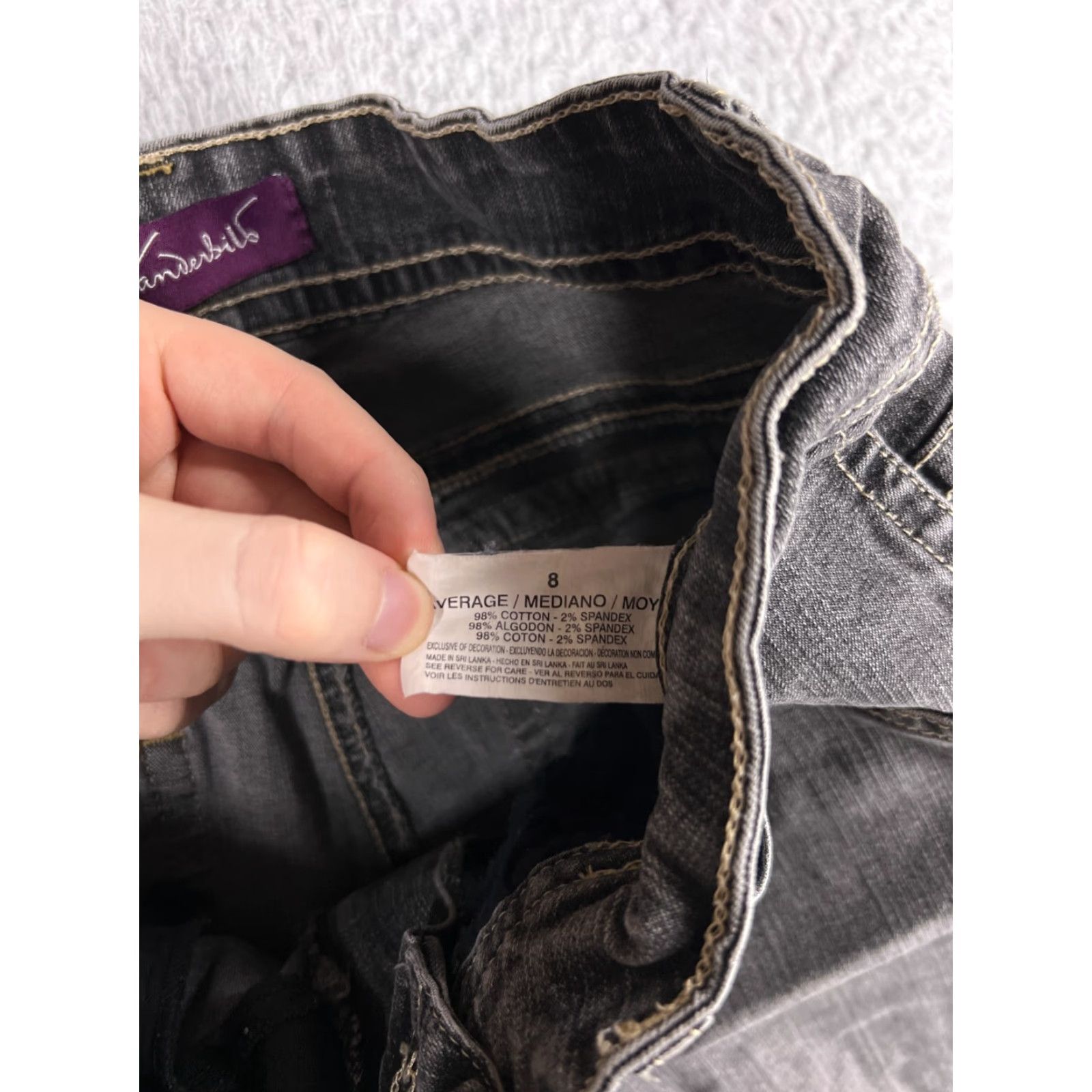 Gloria Vanderbilt Gloria Vanderbilt Jeans Women's 8 Denim 5-Pocket Stretch Regular Mid Rise 30.5 Inseam Black Womens Size 30" / US 8 / IT 44 - 5 Thumbnail