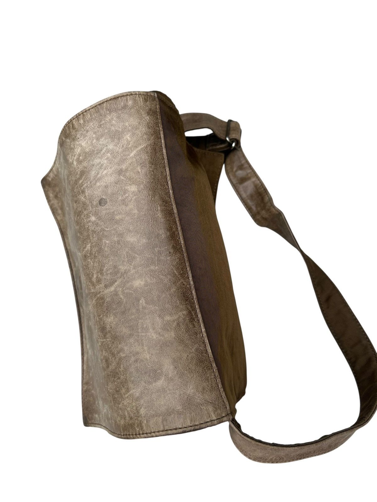 Vintage B. Stuff Japan Patina Leather Hybrid Bag