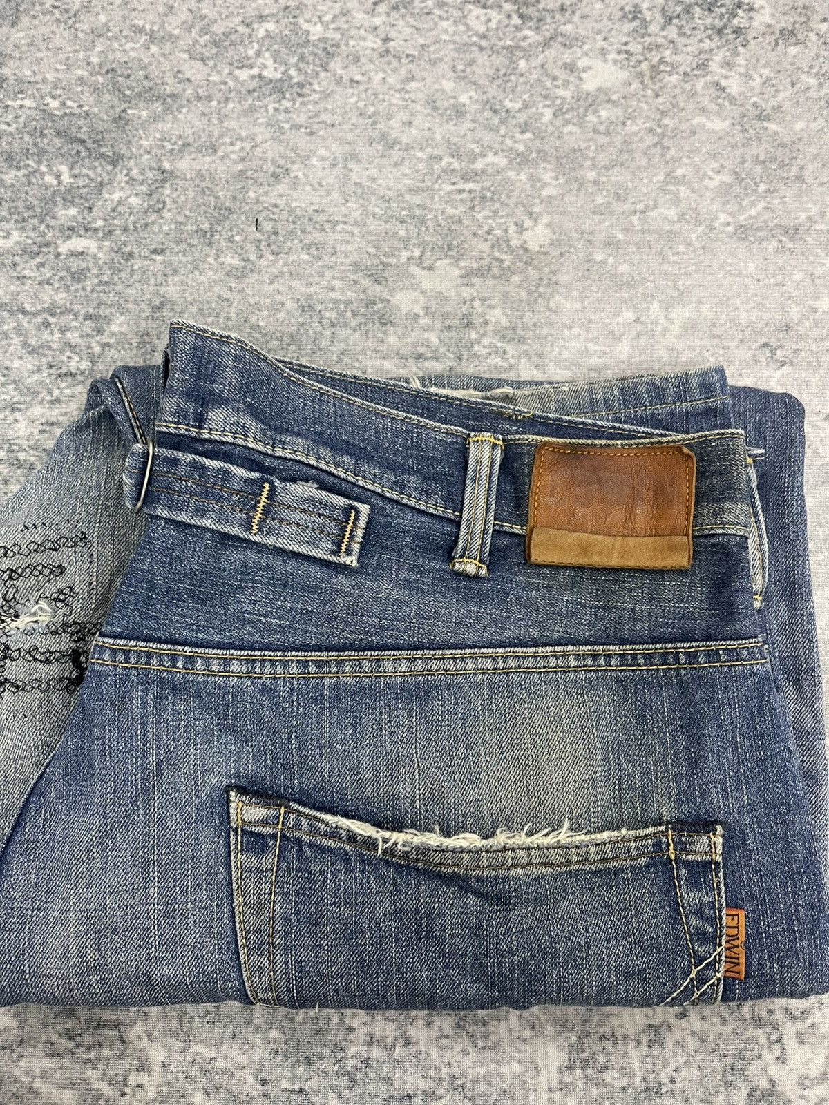 Edwin Vintage Edwin Distressed Salvage denim pants Size US 38 / EU 54 - 24 Thumbnail