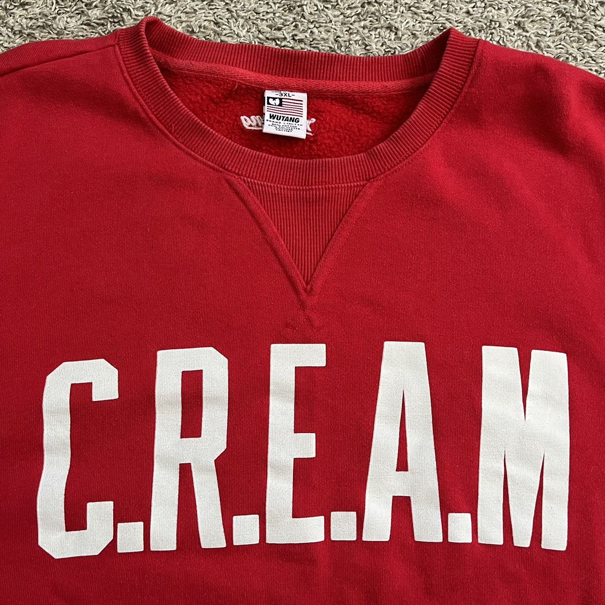 Wu-Tang Clan 🔴Wu-Tang Sweater Size 3XL CREAM Red Crewneck Raekwon WuWear Size US XXL / EU 58 / 5 - 12 Thumbnail