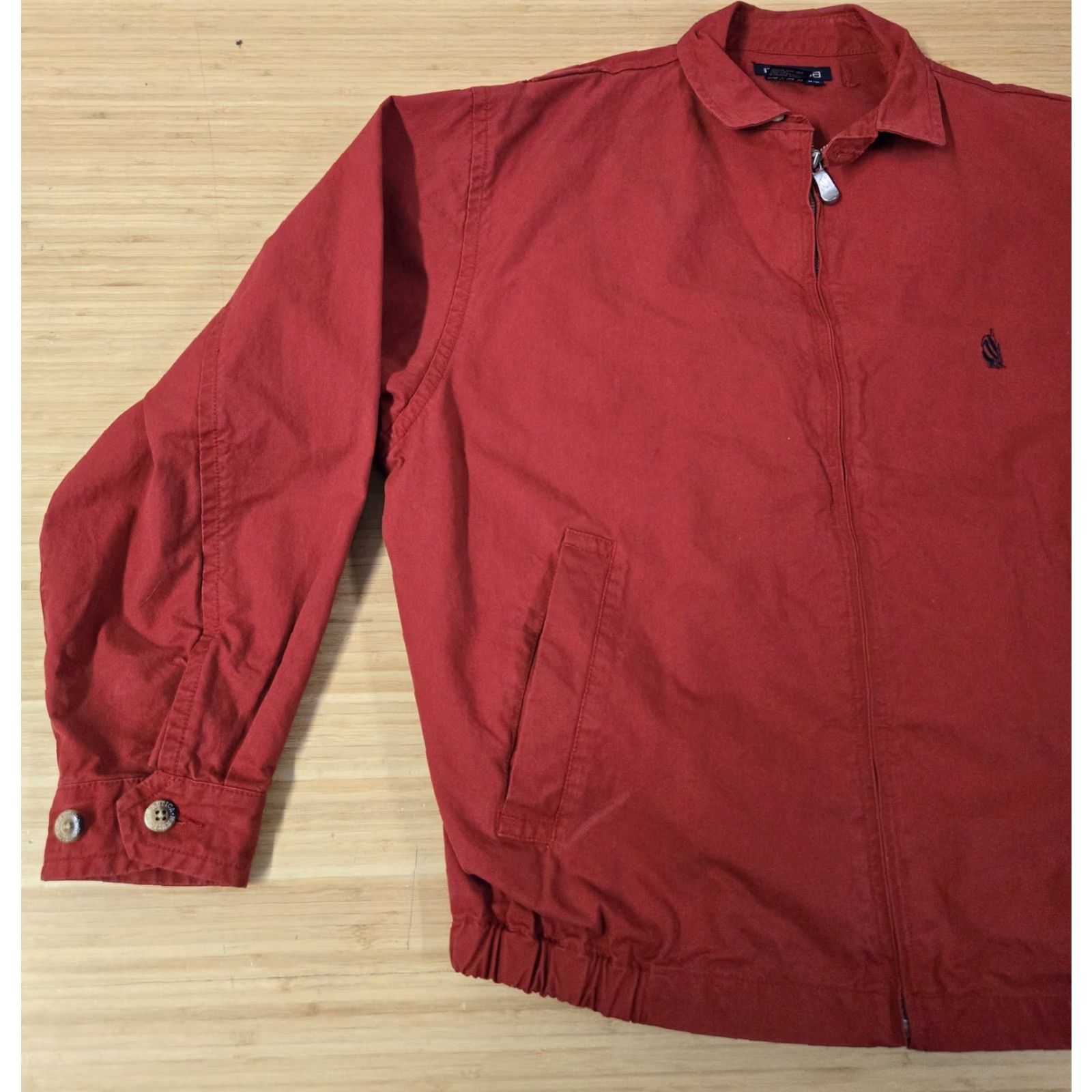 Nautica Nautica Jacket Mens M Red Full Zip Cotton Casual Lightweight Classic Logo Size US M / EU 48-50 / 2 - 3 Thumbnail