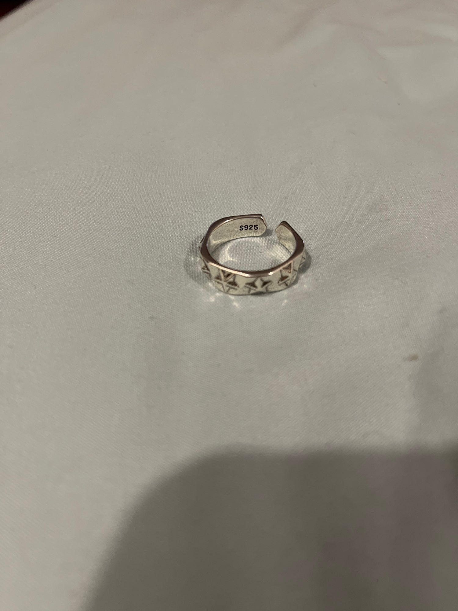 Sterling Silver 925 Sterling Silver Star Ring Size ONE SIZE - 1 Thumbnail
