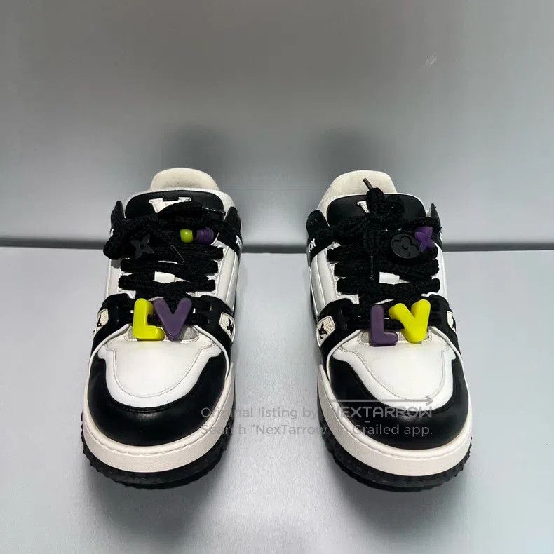 Louis Vuitton Louis Vuitton Trainer Black and White Fat Ding shoes Size US 9 / EU 42 - 2 Thumbnail