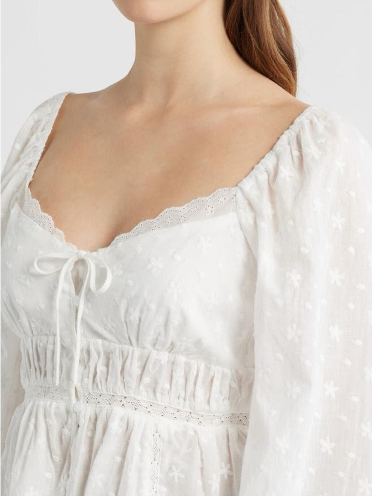 Other NWOT Embroidered Long Sleeve Peplum Top Size S / US 4 / IT 40 - 4 Thumbnail