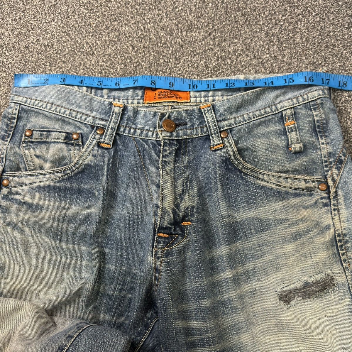 Affliction 🇯🇵 Vintage 90s Edwin Function Twisted Leg Distressed Denim Size US 34 / EU 50 - 16 Thumbnail