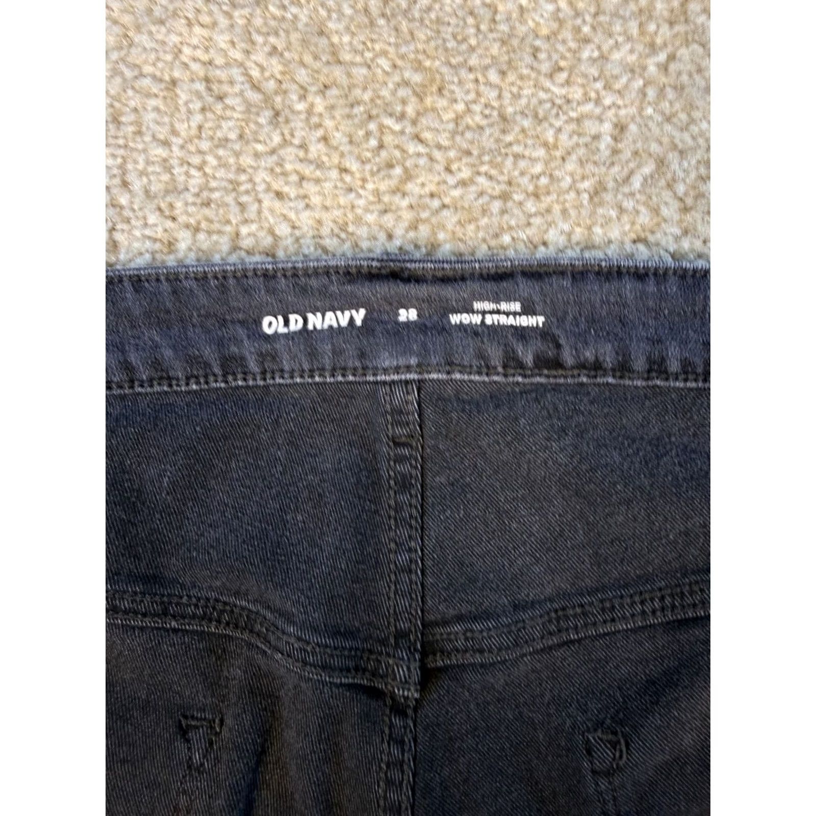 Old Navy Old Navy Jeans Women's Size 28 Black High Rise Stretch Straight Pants Size 36" / US 14 / IT 50 - 4 Thumbnail