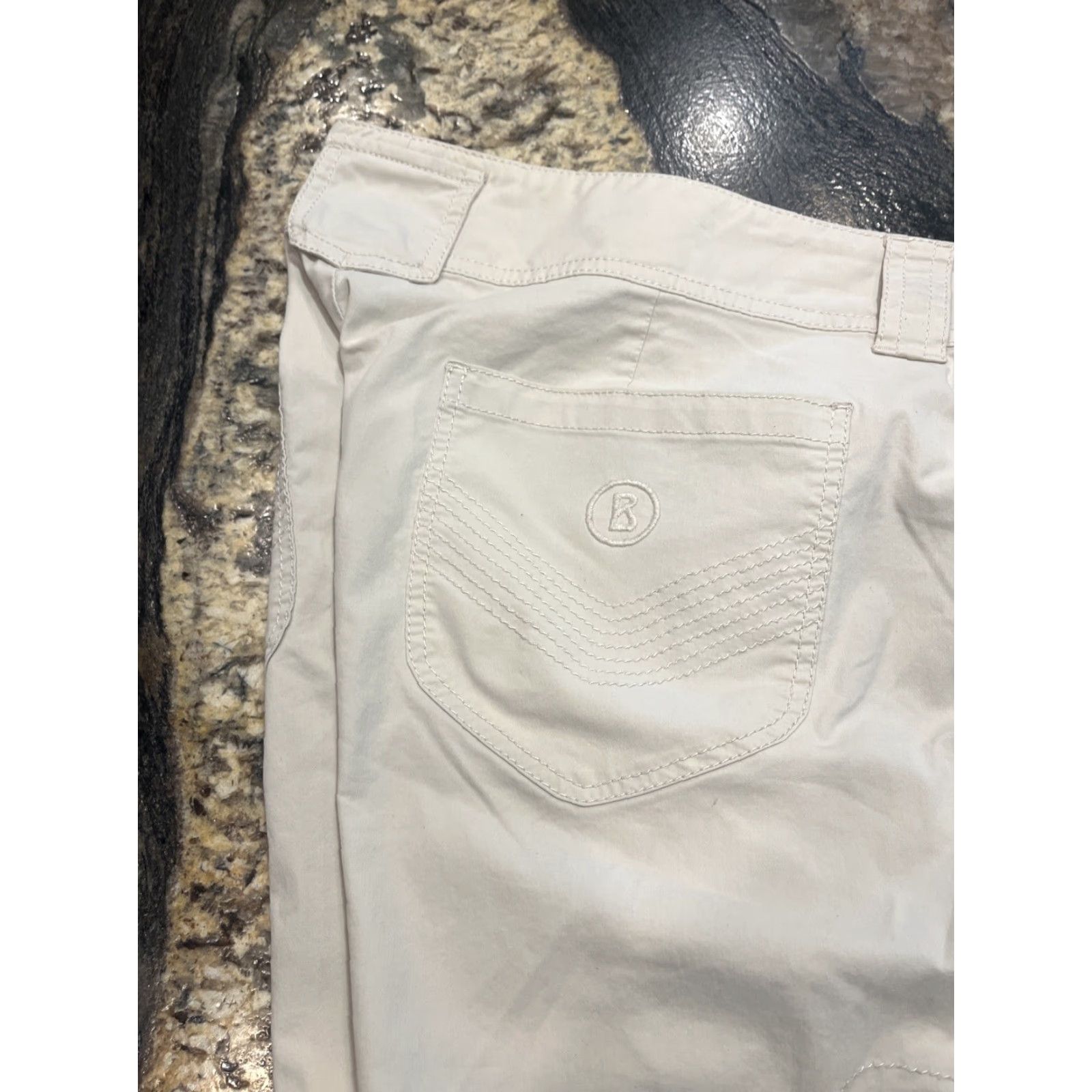Bogner Bogner Women’s Size 16 Ivory Tan Khaki High-Rise Straight Leg Casual Slack Size 38" / US 16 / IT 52 - 5 Thumbnail
