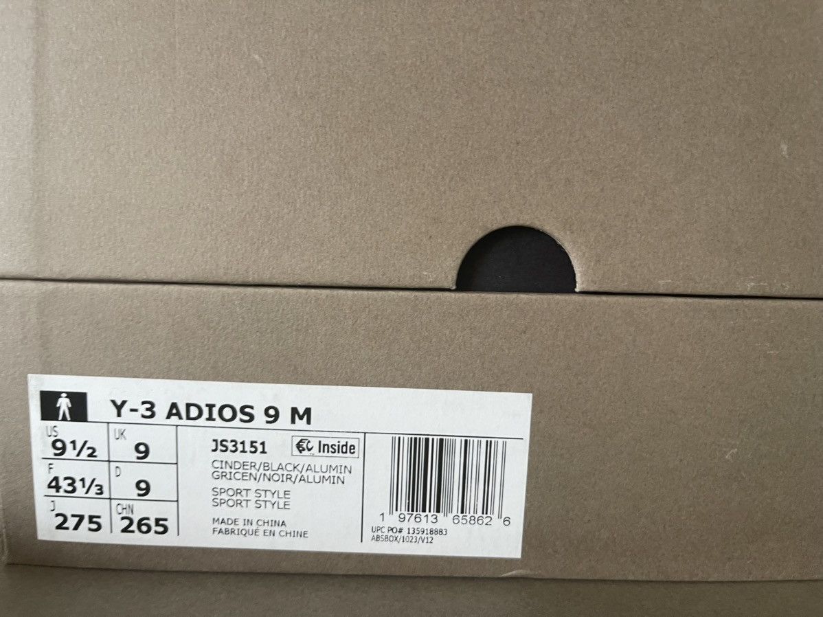 Adidas × Y's Adidas Y3 Adizero Adios 9 Black Trainers by Yohji Yamamoto Size US 9.5 / EU 42-43 - 11 Thumbnail