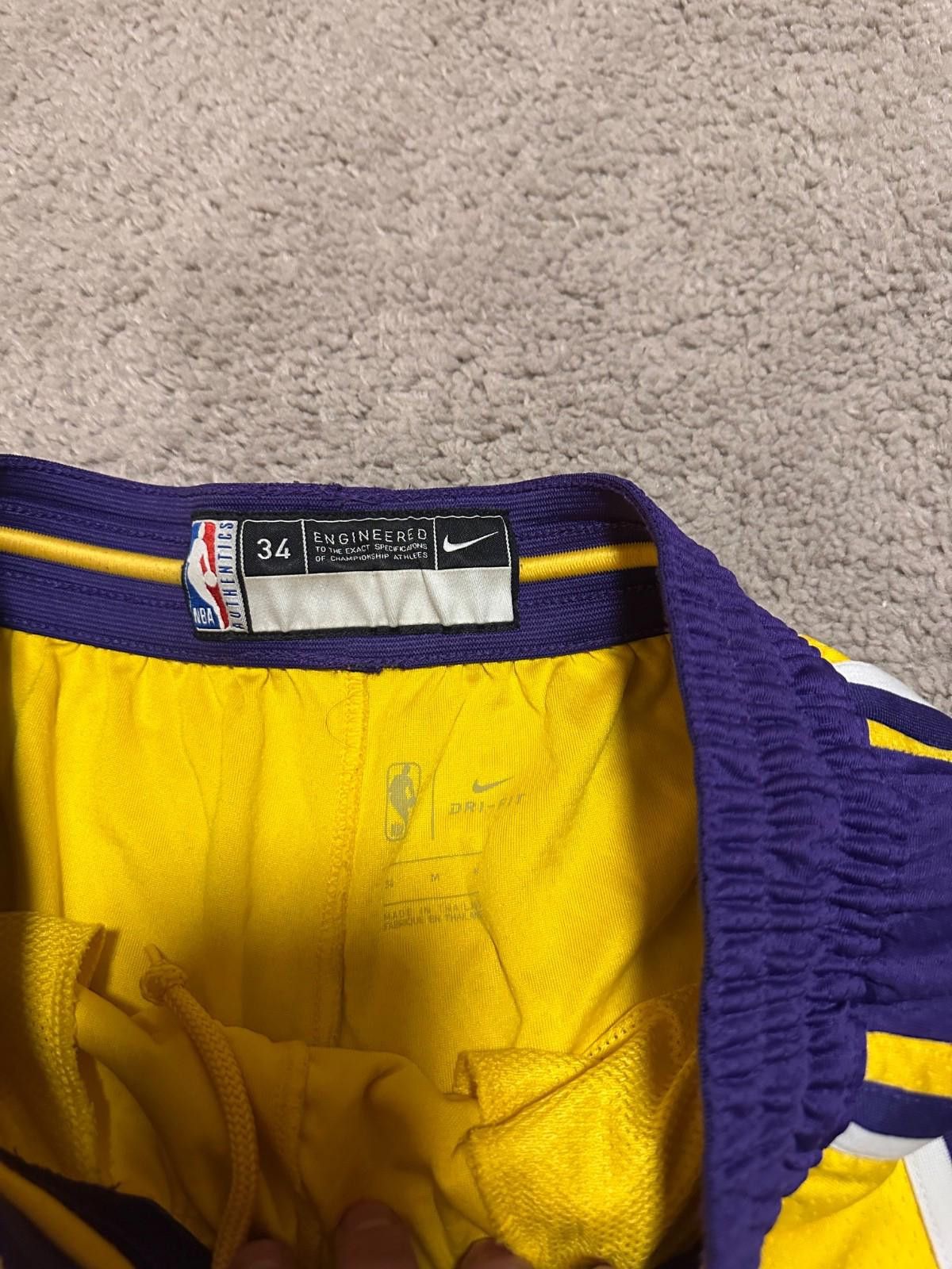 Nike Nike Lakers Icon Edition Swingman Performance Shorts Mens Size US 32 / EU 48 - 5 Thumbnail