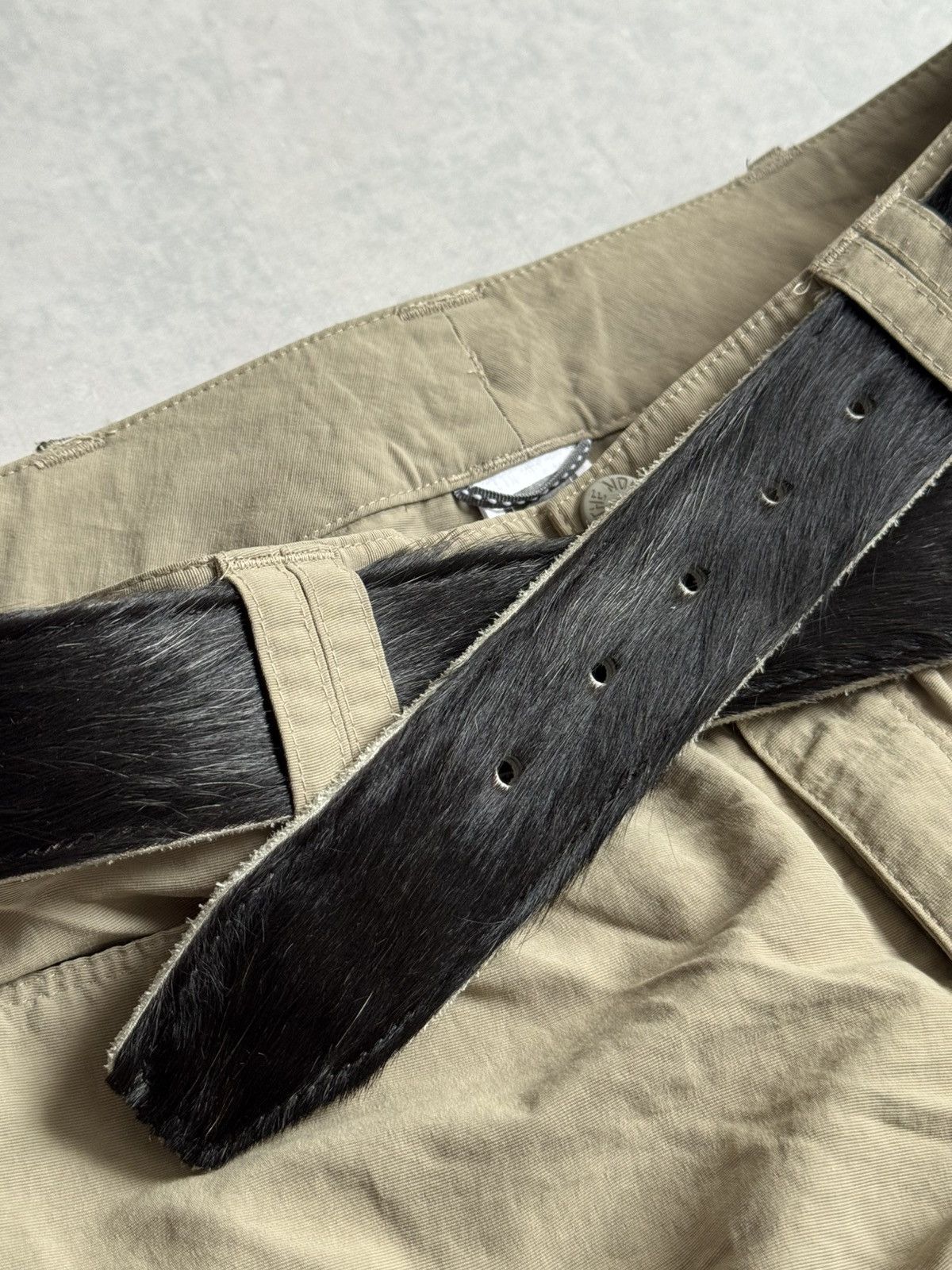 Japanese Brand RARE Horse hair Y2K Vintage Avantgarde leather belt Japanese Size ONE SIZE - 3 Thumbnail