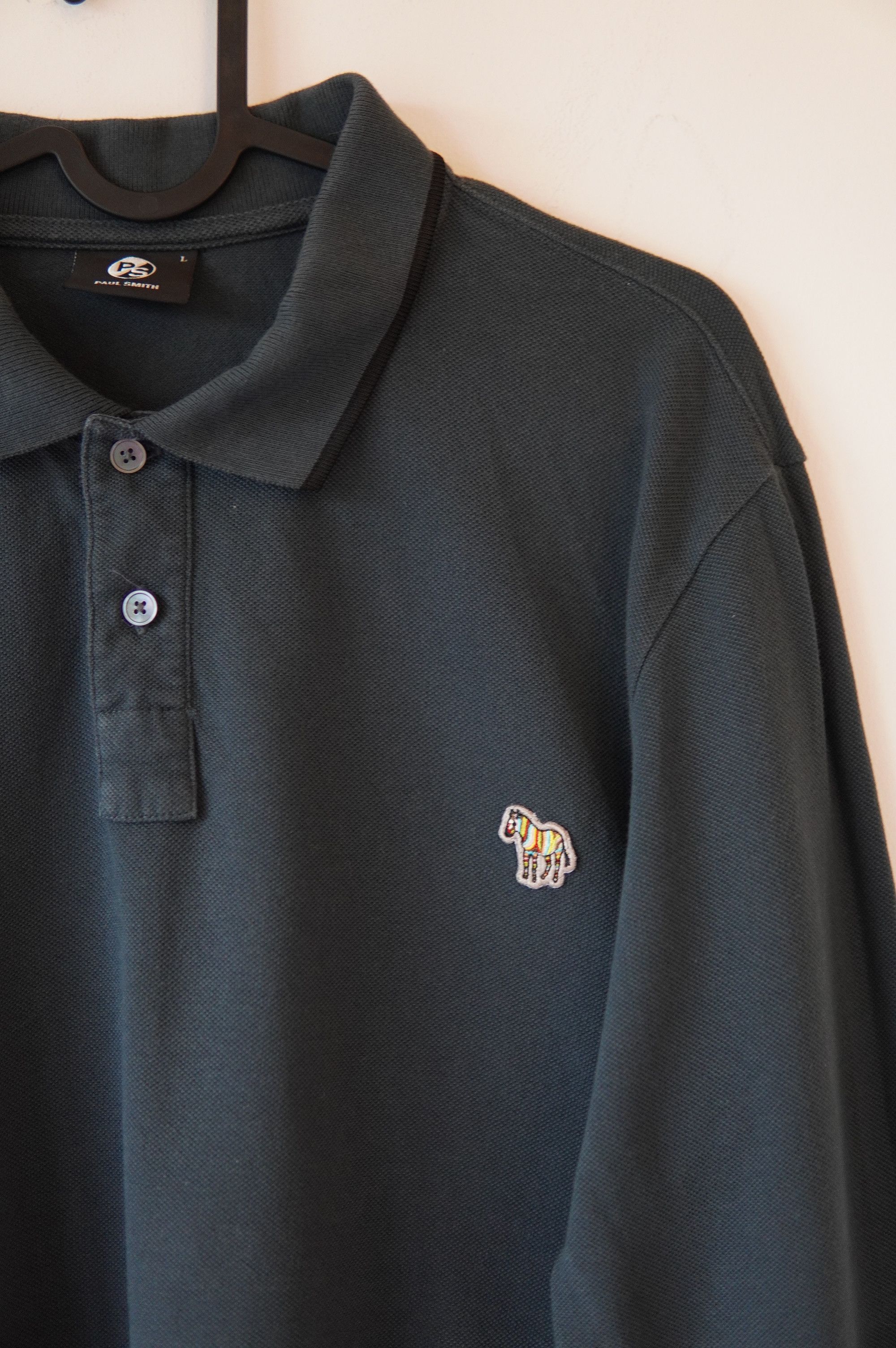 Paul Smith Paul Smith Zebra Logo Longsleeve Polo Top Size US L / EU 52-54 / 3 - 3 Thumbnail