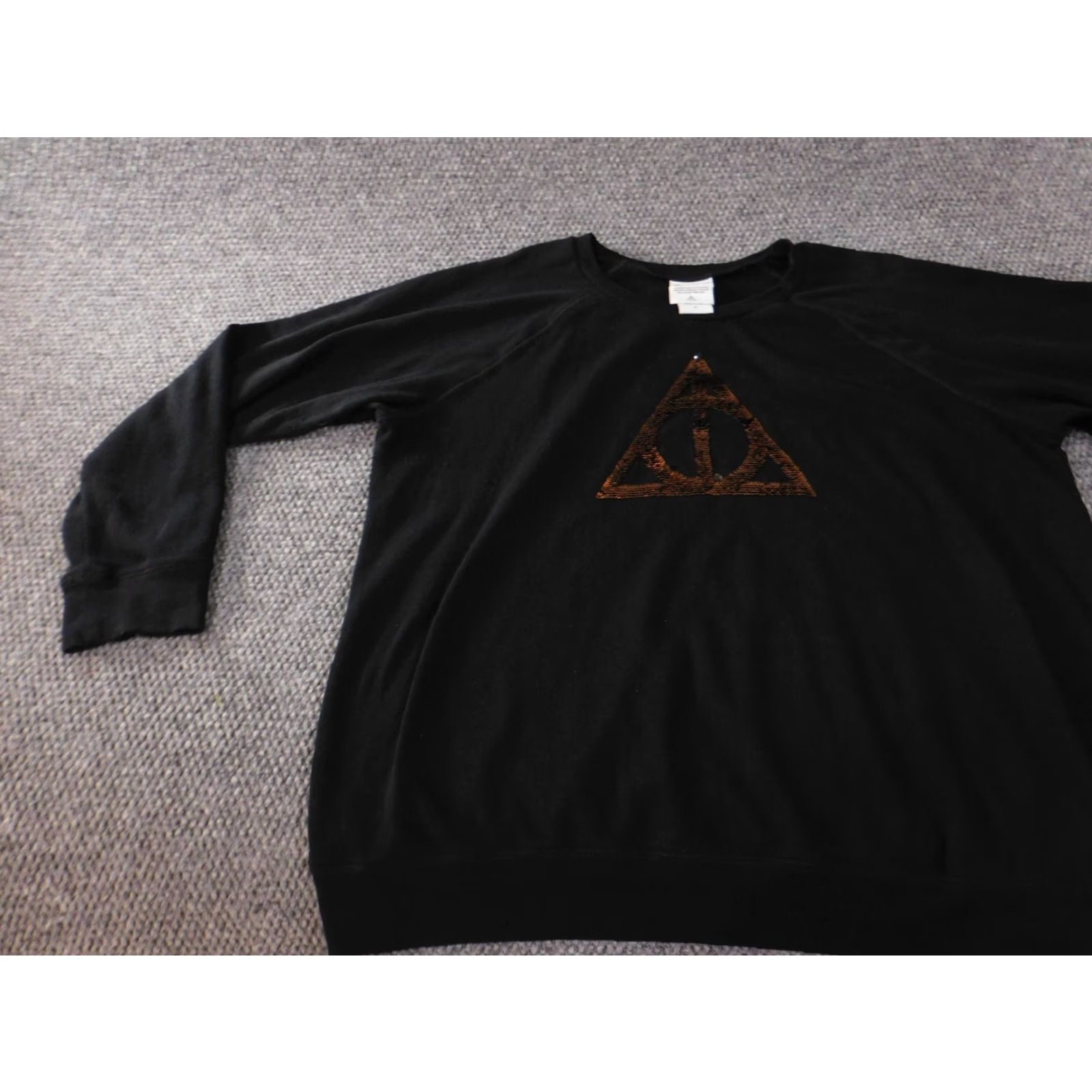 Vintage Harry Potter Womens Sweatshirt 2X Black Crewneck Pullover Casual Movie Logo Pockets Blended Fabric Plus Size Womens Size XXL / US 16-18 / IT 52-54 - 3 Thumbnail