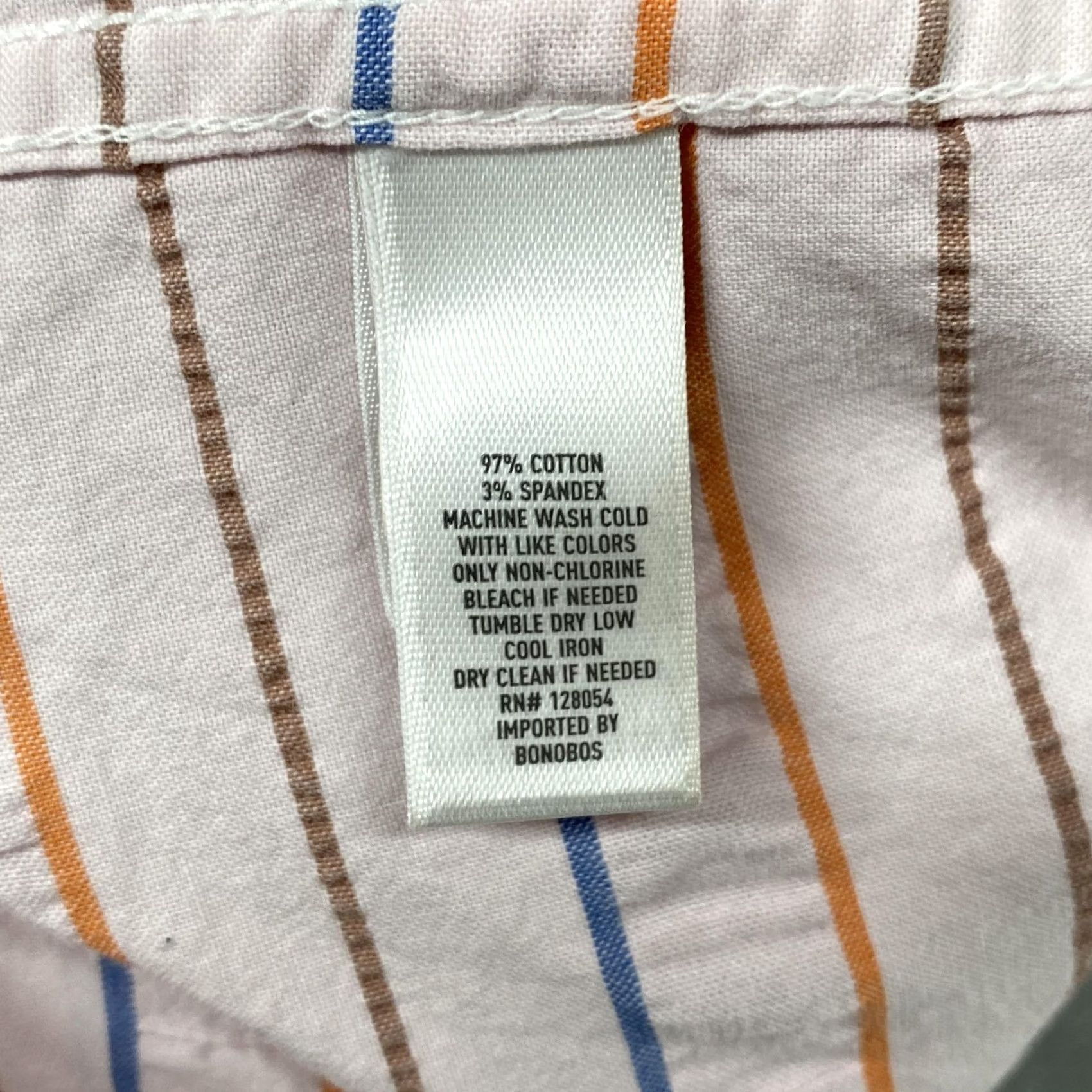 Bonobos Bonobos Stretch Shirt Mens L Pink Striped Seersucker Button Up Summer Size US L / EU 52-54 / 3 - 7 Thumbnail