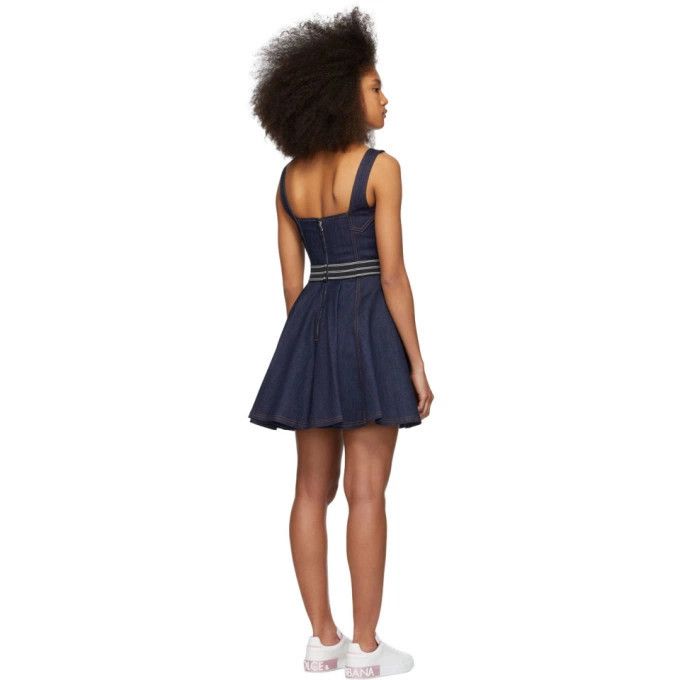 Dolce & Gabbana o1y0825 Denim Mini Dress in Blue Size XS / US 0-2 / IT 36-38 - 3 Thumbnail
