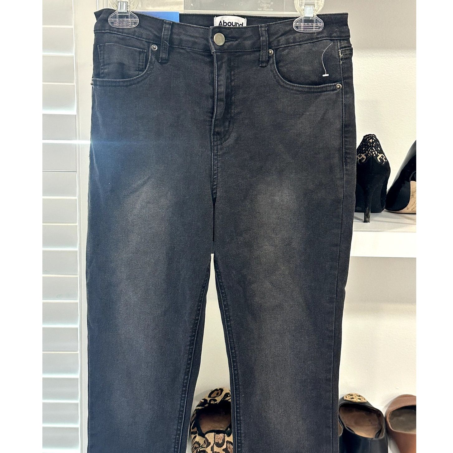Other Abound Women's Black Destress High Rise Skinny Jeans 28 NWT Size 28" / US 6 / IT 42 - 2 Thumbnail