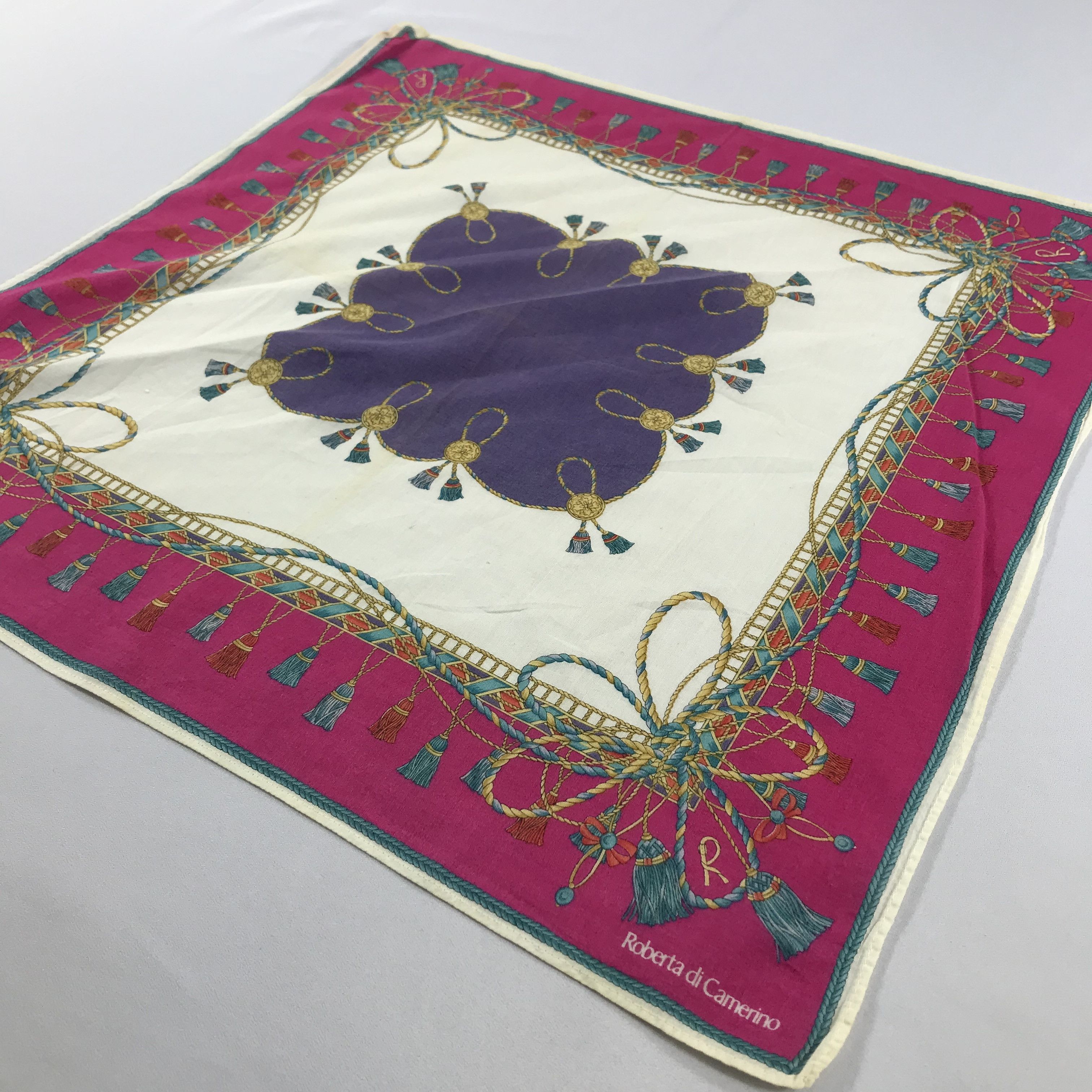 Roberta di Camerino × Vintage Roberta Di Camerino Bandana /Handkerchief/Neckerchief -S2208 Size ONE SIZE - 2 Thumbnail