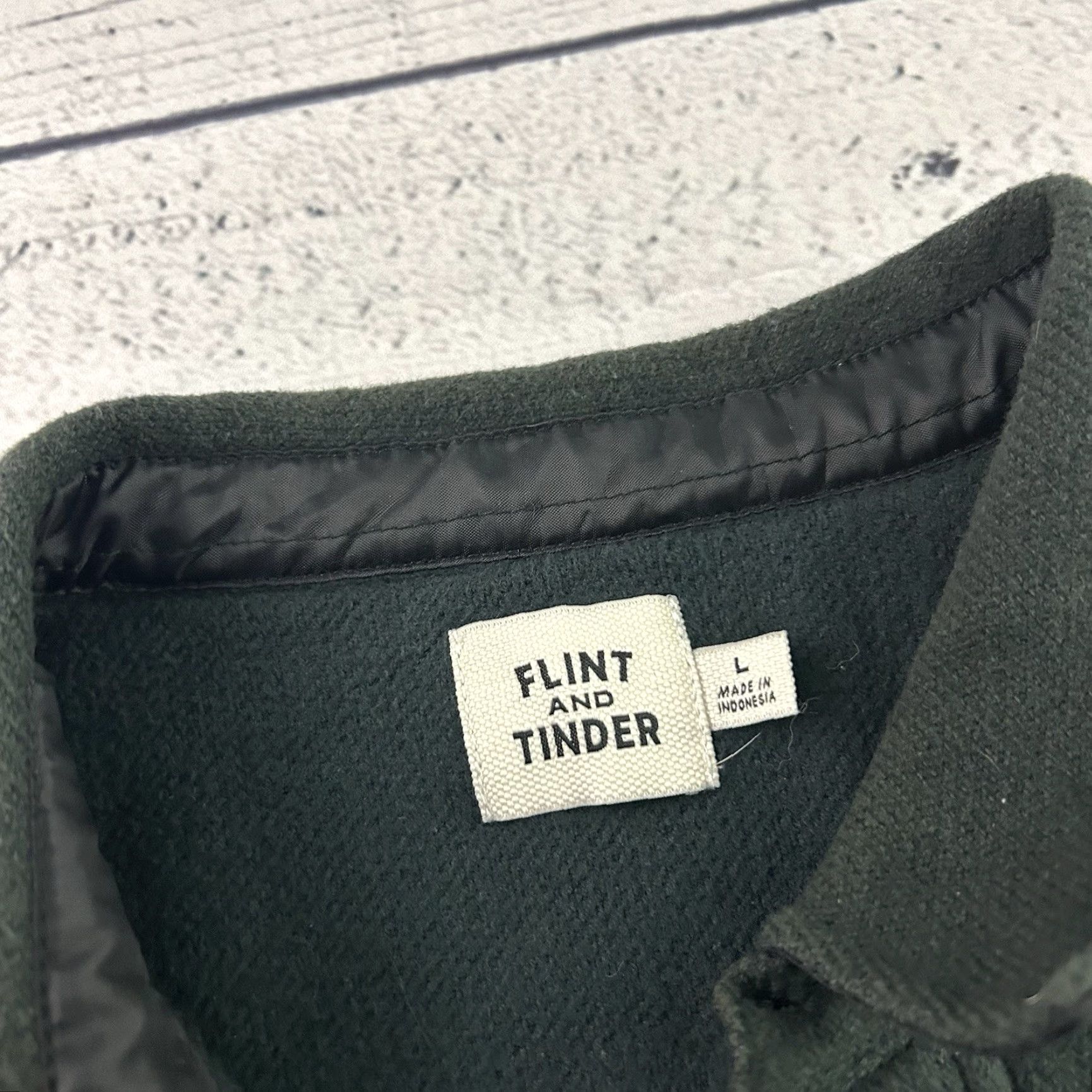 Flint And Tinder Flint & Tinder Shirt Jacket Mens Large Gray Cotton Wool Button Front Size US L / EU 52-54 / 3 - 2 Thumbnail