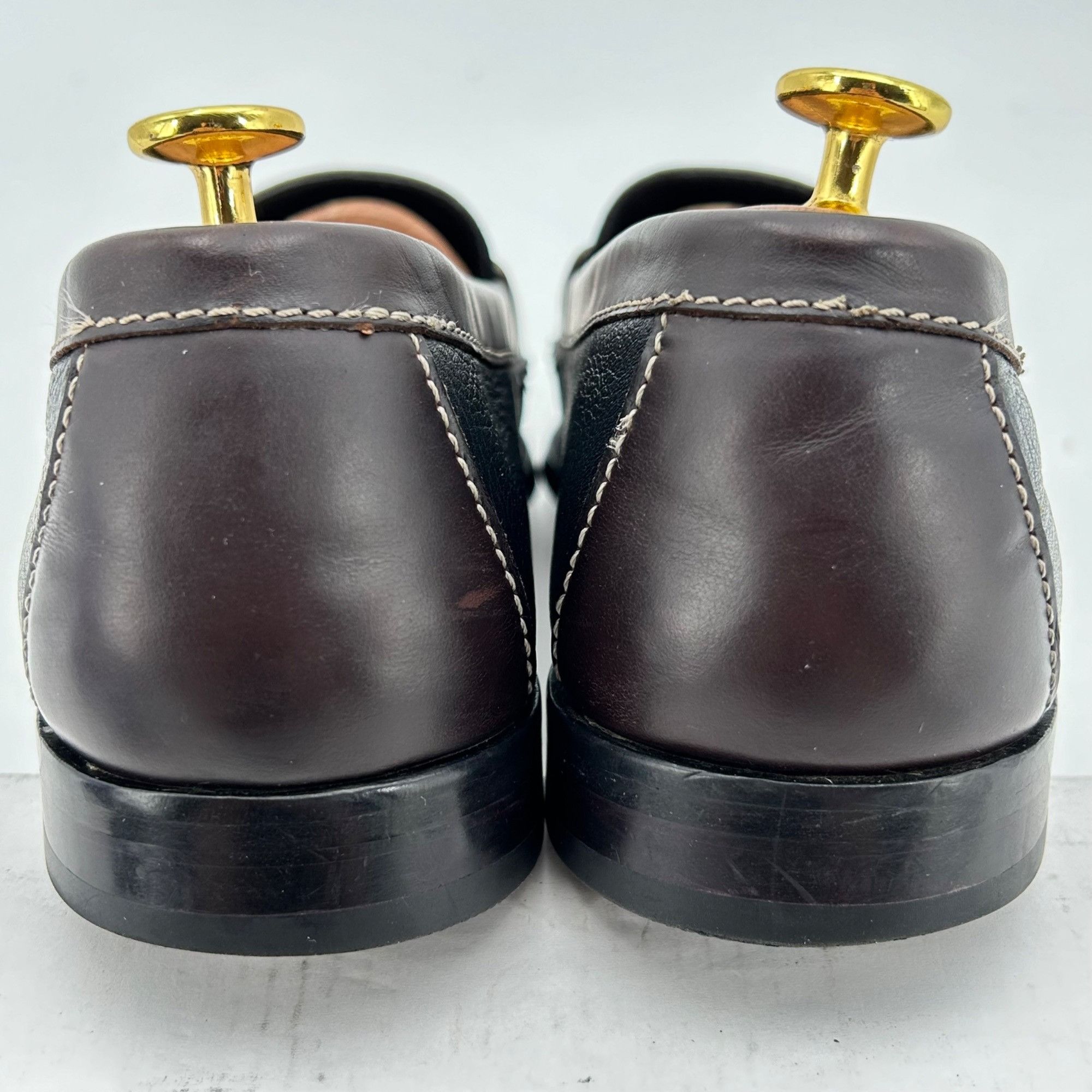 Cole Haan Cole Haan Men's 10D Black Brown Pebble Leather Pinch Tassel Size US 10 / EU 43 - 8 Thumbnail