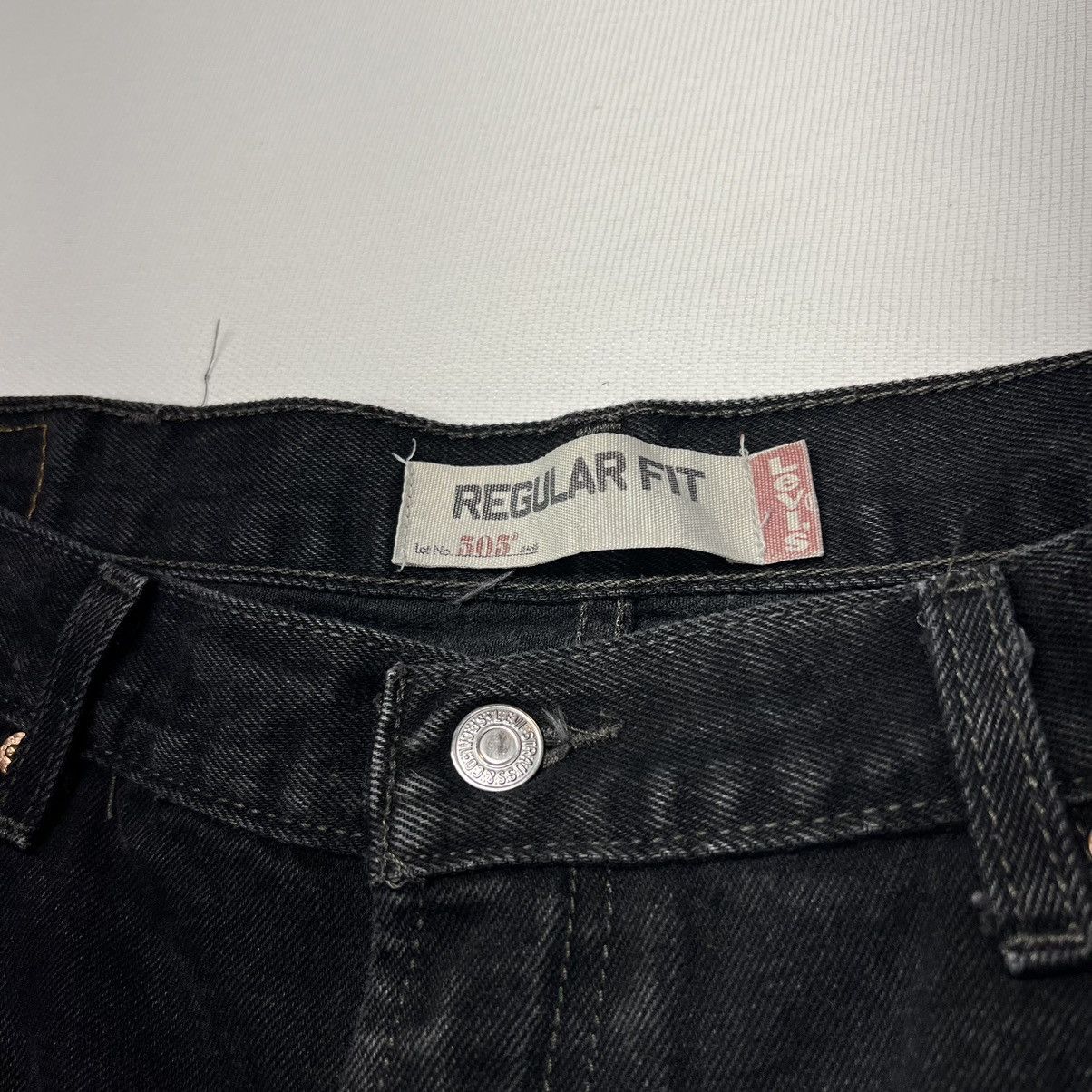 Levi's × Vintage Levis Jeans Black 505 Regular Fit Straight Denim Faded Size US 38 / EU 54 - 5 Thumbnail