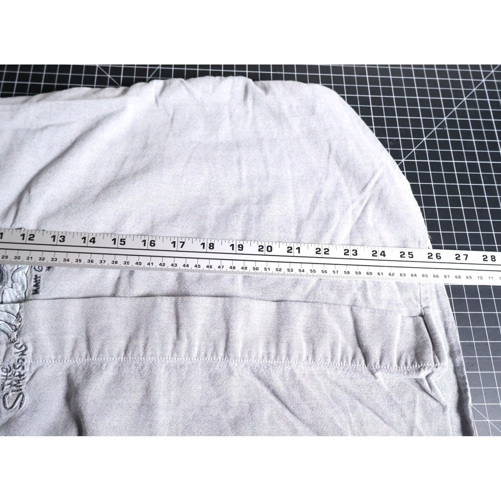 Vintage Segreta Simpsons Shirt Women's Medium Gray Embroidered Italy Shirt Oxford Cotton Velour Casual Regular Button-Up Holiday Cartoon Retro Size M / US 6-8 / IT 42-44 - 6 Thumbnail