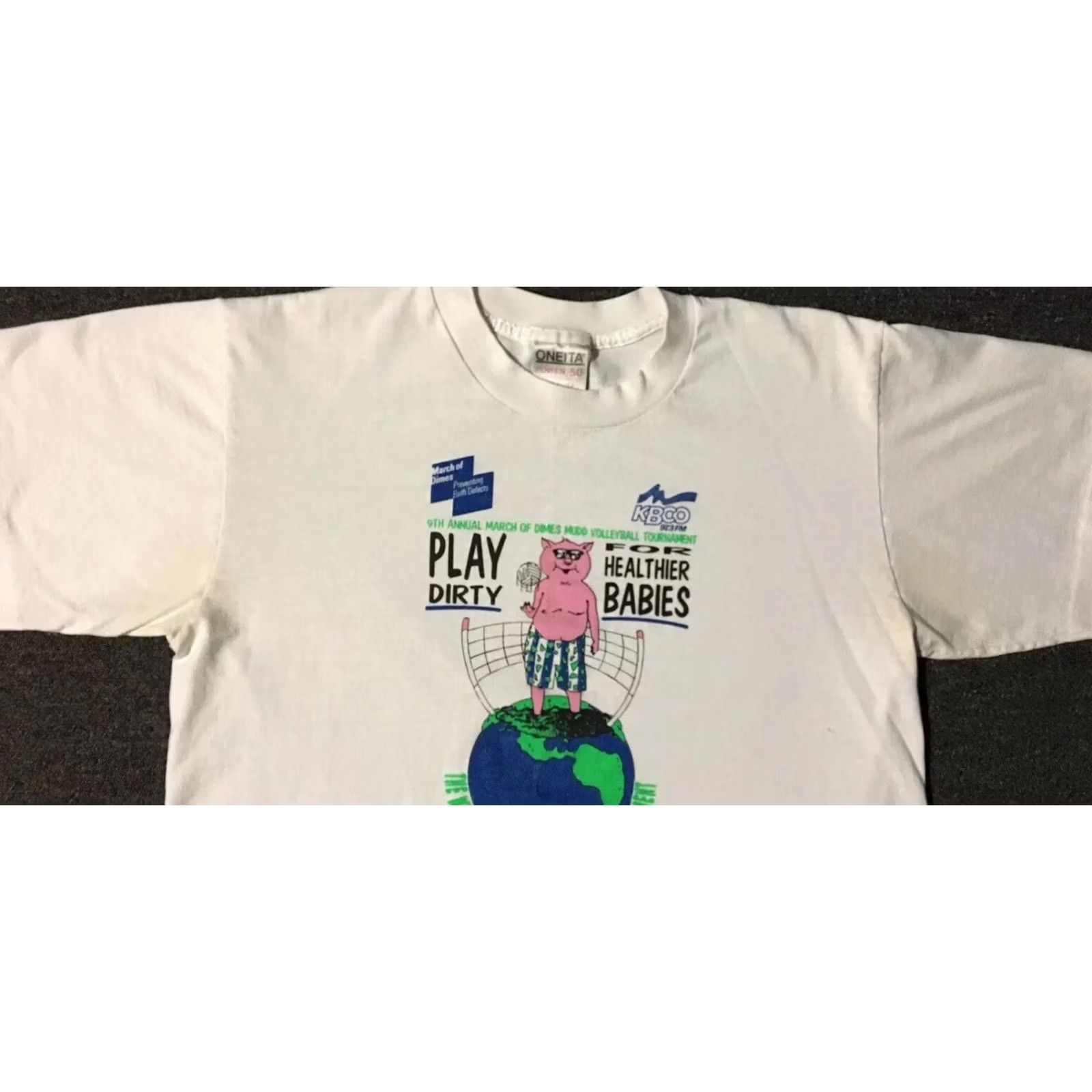 Vintage VINTAGE 90s Mud Volleyball Shirt M Pig Coors Light Beer Earth Funny Grunge 80s Size US M / EU 48-50 / 2 - 7 Thumbnail