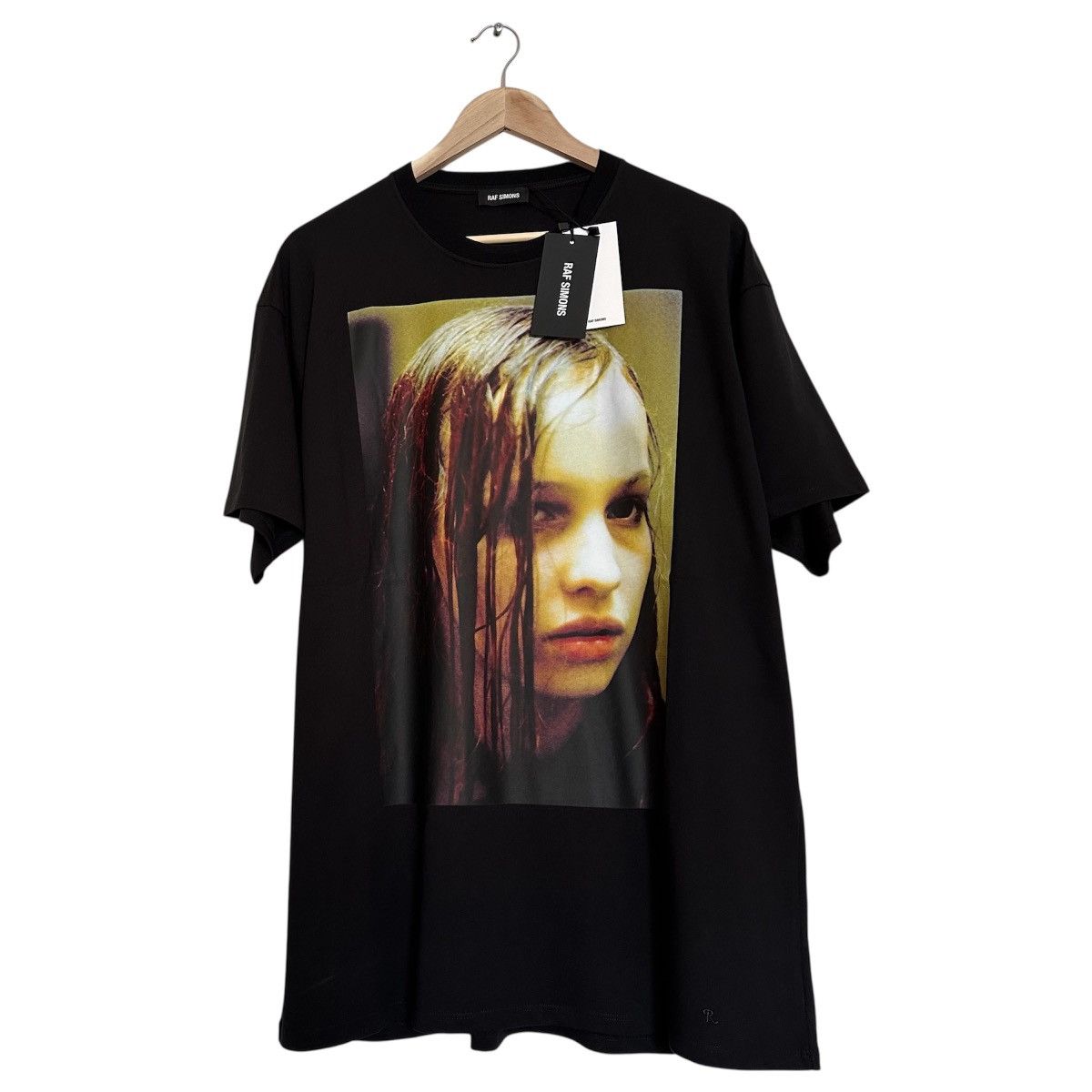 Pre-owned Raf Simons Christiane F. Wet Hair Tee In Black