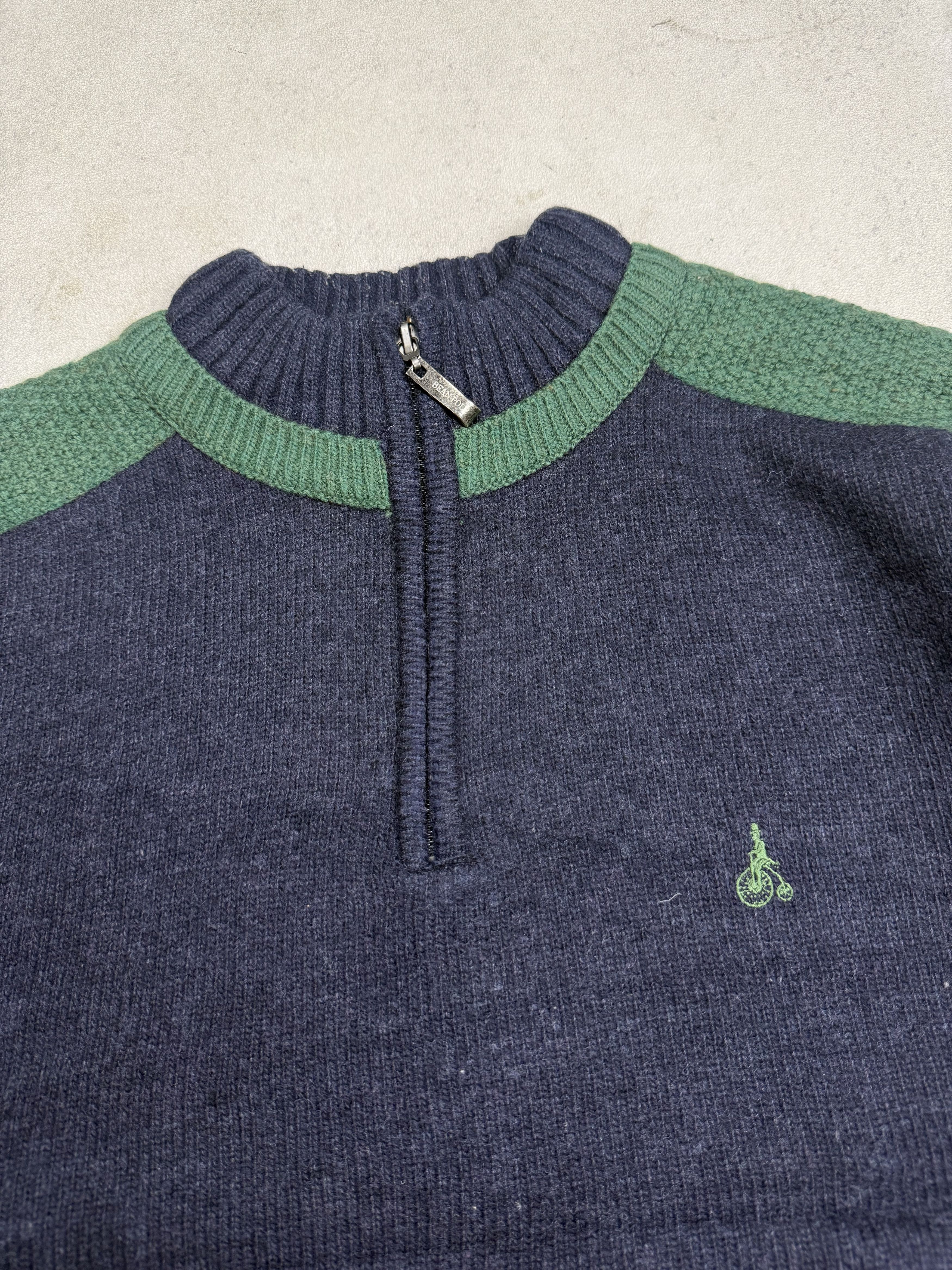 Vintage Vintage Bean Pole Knit Half Zip Sweater Size US M / EU 48-50 / 2 - 2 Thumbnail