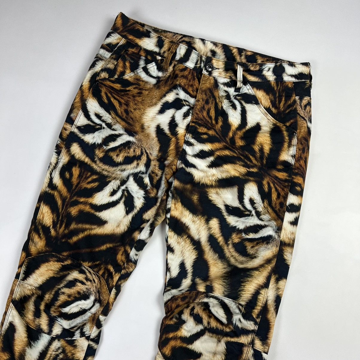 G-Star × Pharrell G star Raw x Pharell 3D tiger print boyfriend jeans Size 29" - 2 Thumbnail
