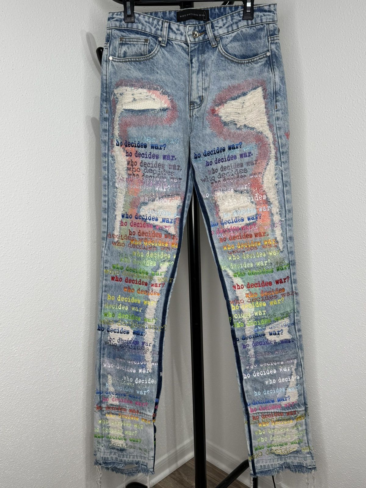 Who Decides War Who Decides War ROYGBIV Scripture Jeans Size US 30 / EU 46 - 1 Thumbnail