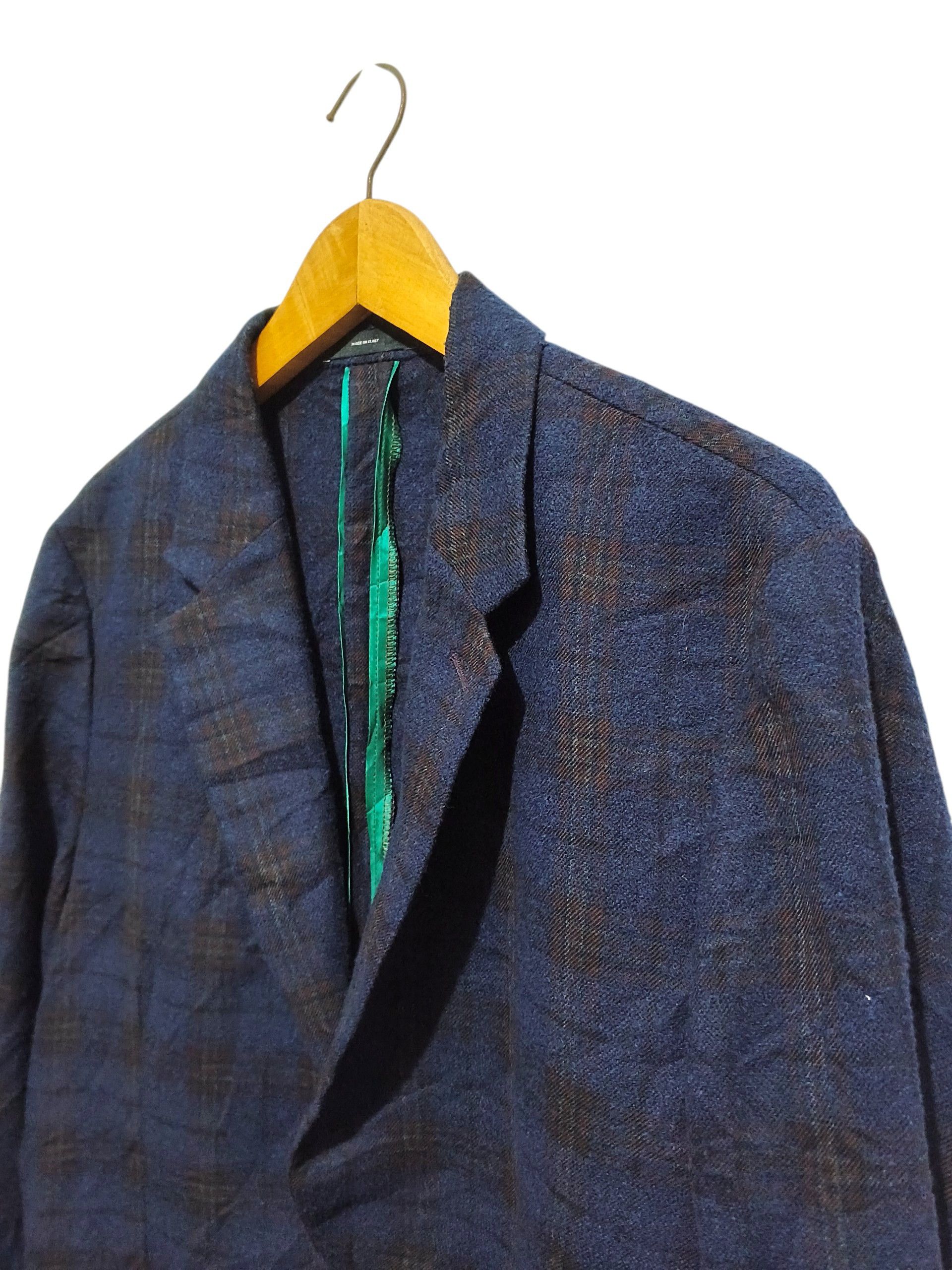 Paul Smith Paul Smith Soho Fit Navy Check Wool Tailored Blazer Jacket Size 40R - 4 Thumbnail