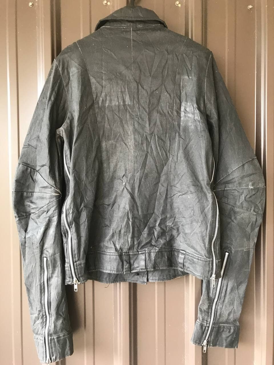 Japanese Brand H Naoto Gothic Punk Wax Jacket ifsixwasnine style Size XS / US 0-2 / IT 36-38 - 5 Thumbnail