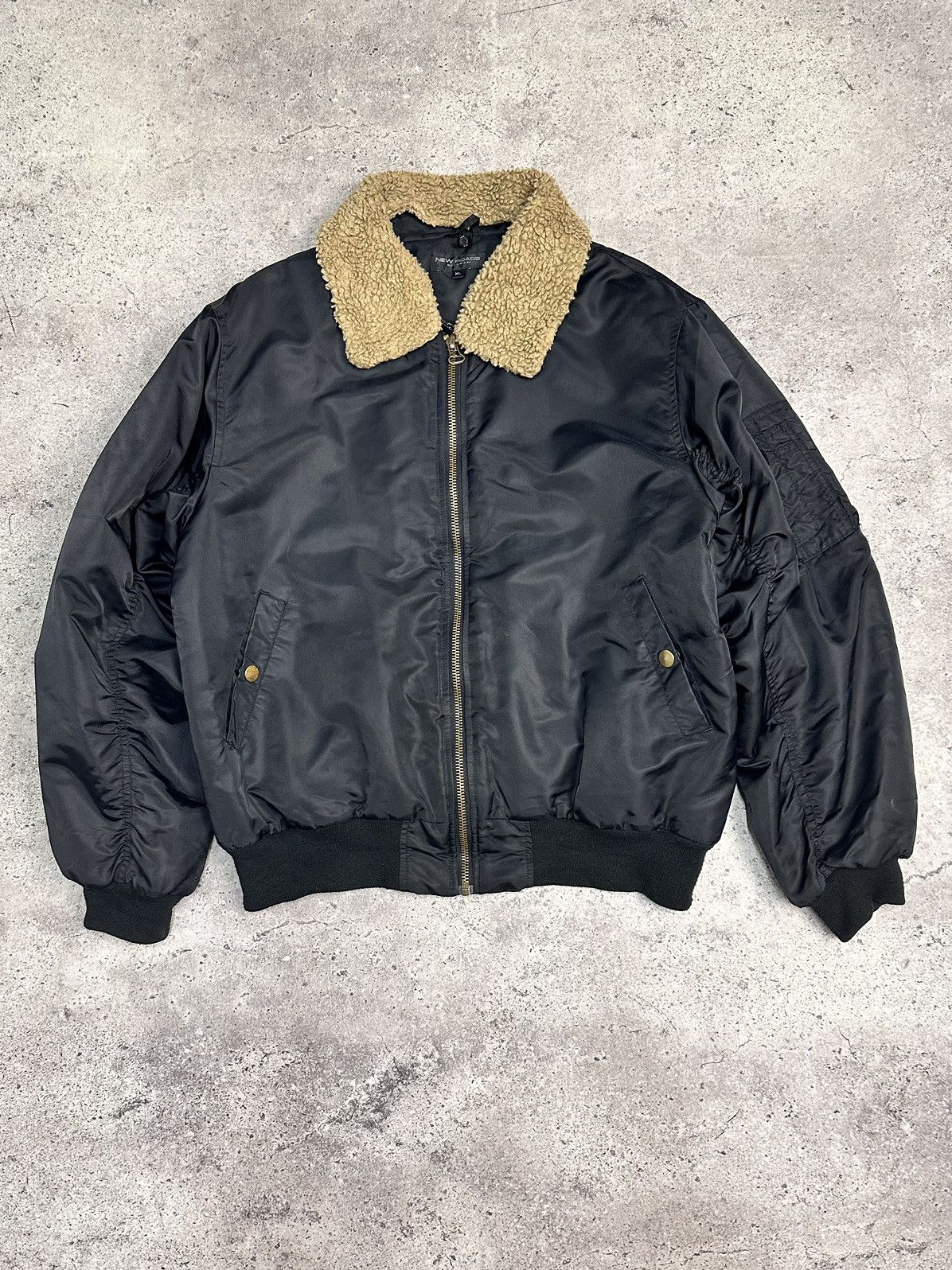Alpha Industries Vintage Nylon MA-1 jacket alpha bombers black y2k japan Size US XL / EU 56 / 4 - 3 Thumbnail