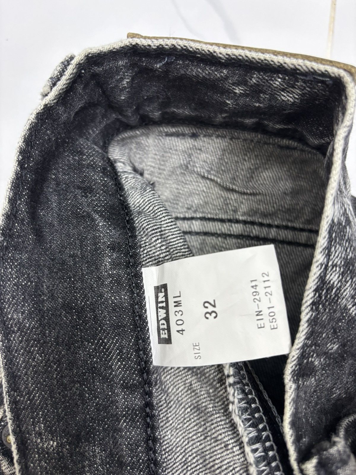 Kapital 🔥EDWIN 403 SMOKE BLACK MADE IN JAPAN DISTRESSED DENIM JEANS Size US 32 / EU 48 - 13 Thumbnail